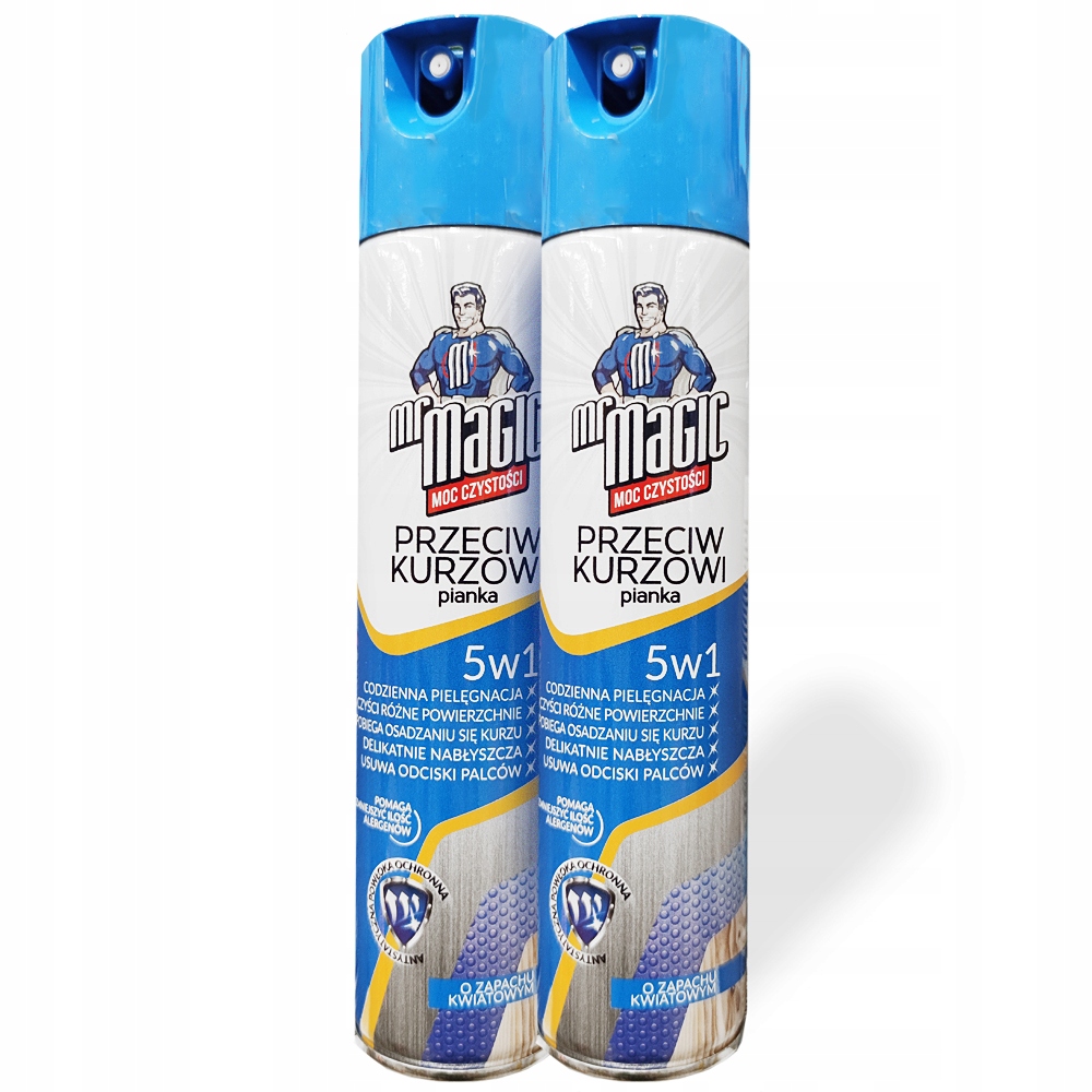 

2X Pianka Spray Mr Magic 5W1 Do Mebli Anty Kurz