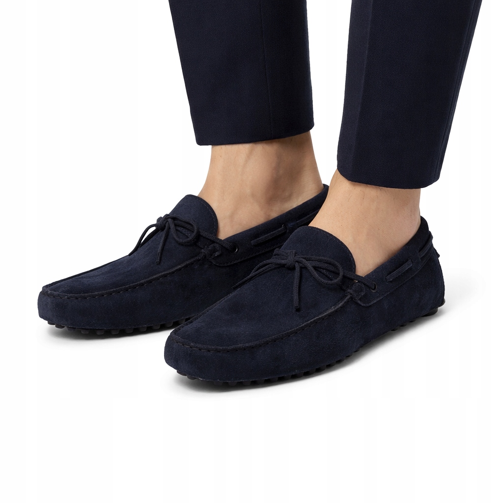 Tod's Modré Pánské Mokasíny Ze Semiše Se Šněrováním 45 3DA