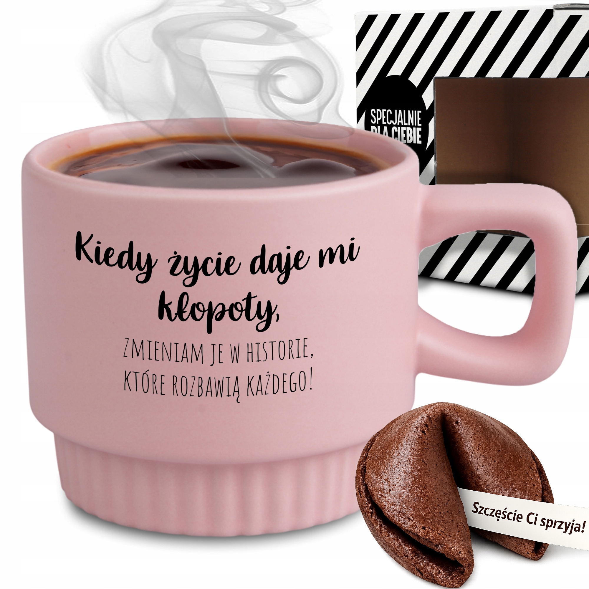 Ryhovaný Hrnček Darček Do Práce V Kancelárii, Ružový, Zábavné Príbehy Veštenie