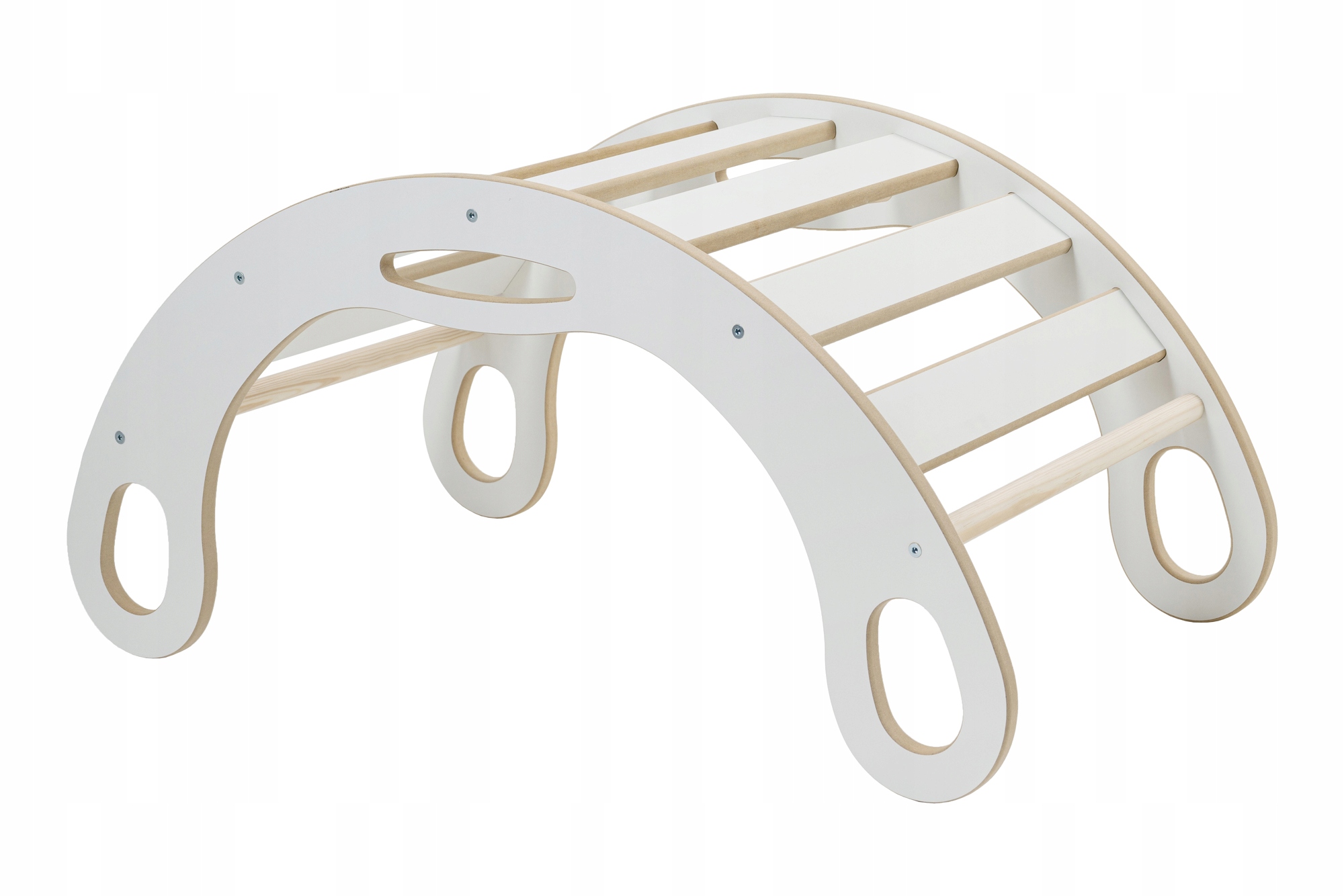 Bujak Montessori + zjeżdżalnia / wspinaczka 2w1 , kids - mdf kolor biały Marka Baby-Raj