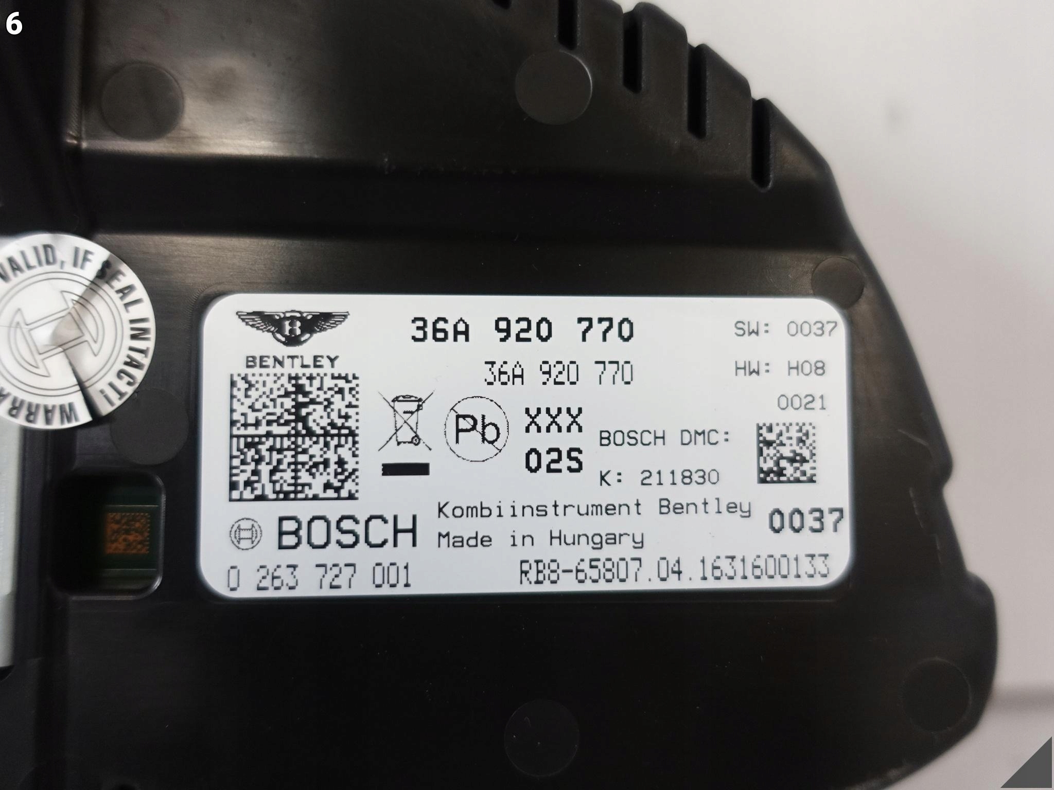 BENTLEY BENTAYGA 36A 15- dials dials display LCD EUROPA KM/H