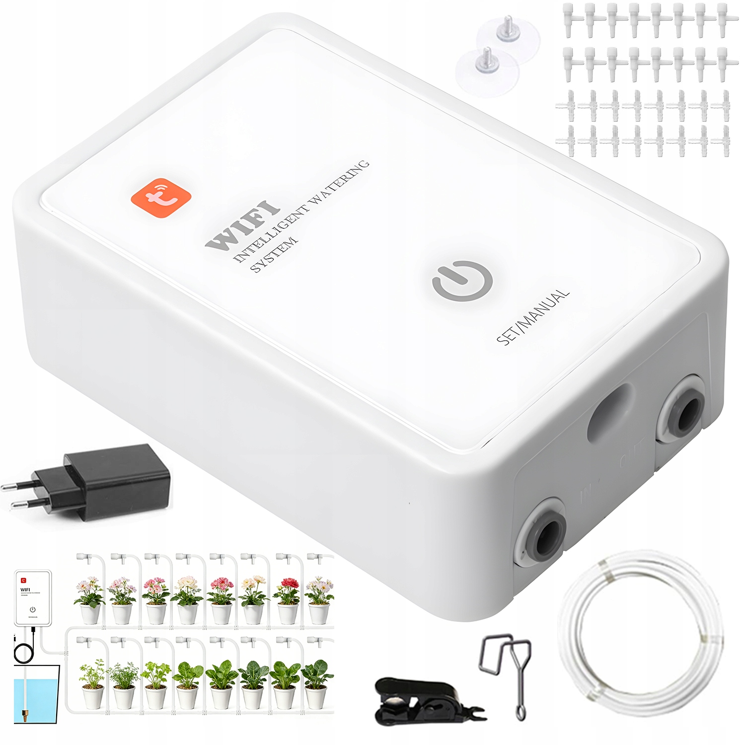 Automatické Zavlažování Wifi Ovladač 16 Rostlin Smart Diy Senzor Počasí