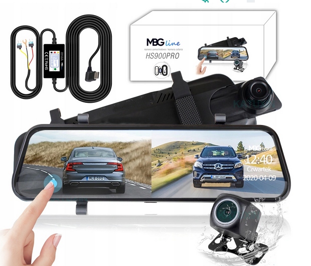 Videorekordér V Spätnom Zrkadle 10'' 170° 2K+FHD HS900PRO Mbg Line