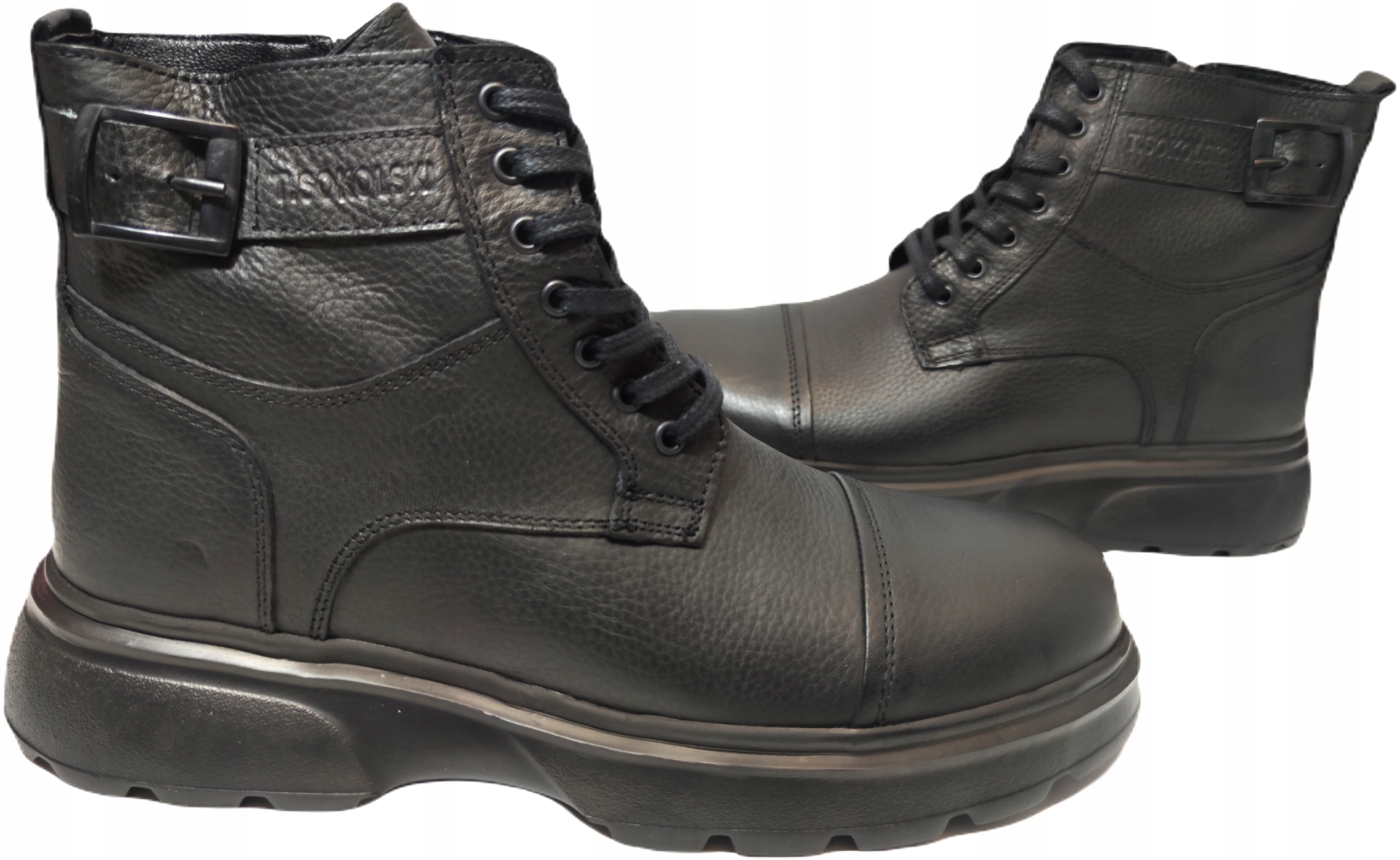 Pohodlné Kotníkové Boty kůže Sokolski Z22-273 černá r40