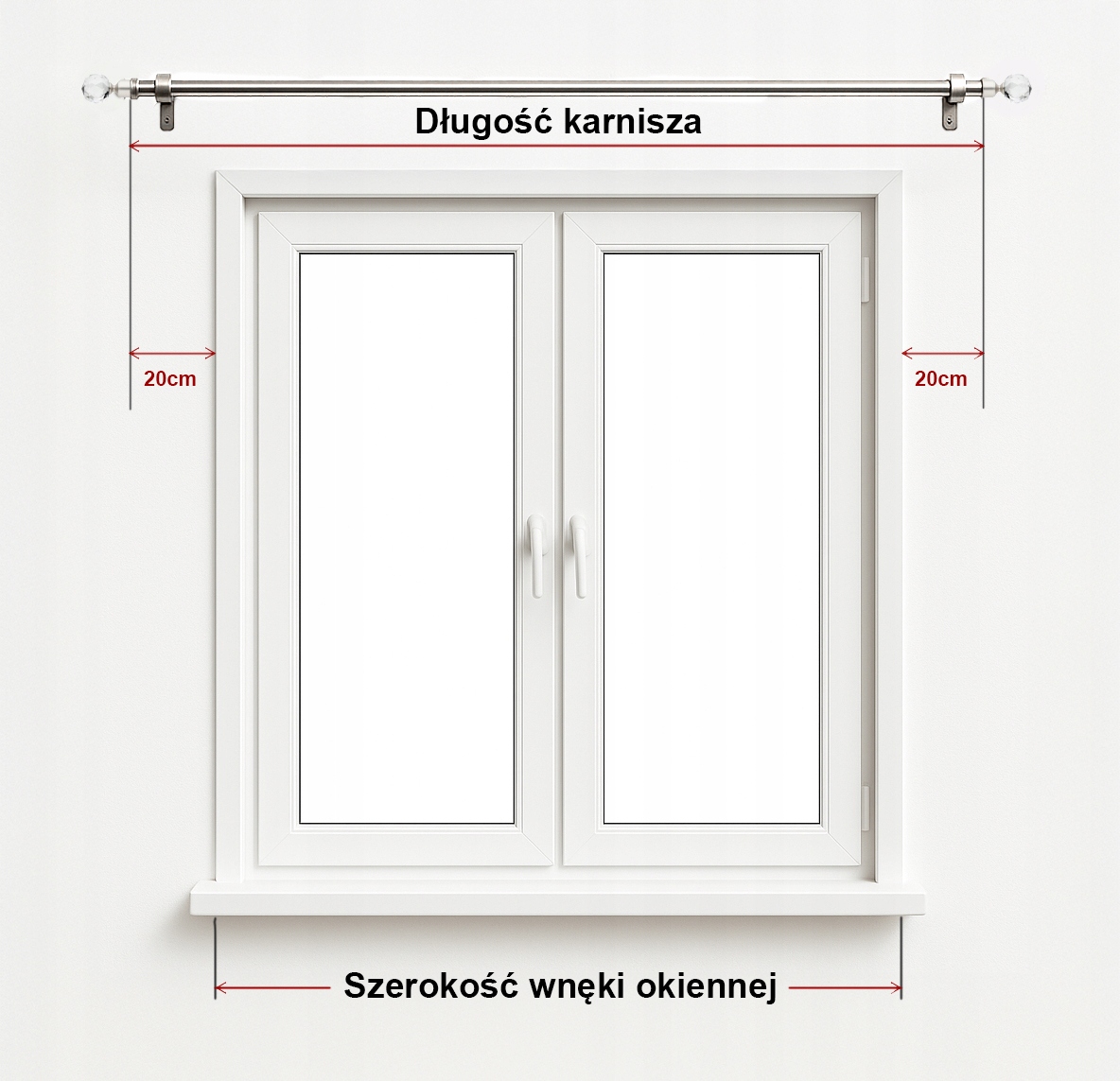 KARNISZ POJEDYNCZY BIAŁY 160CM DLA NOWOCZESNYCH WNĘTRZ - CYLINDER FREZ Długość drążka 160 cm