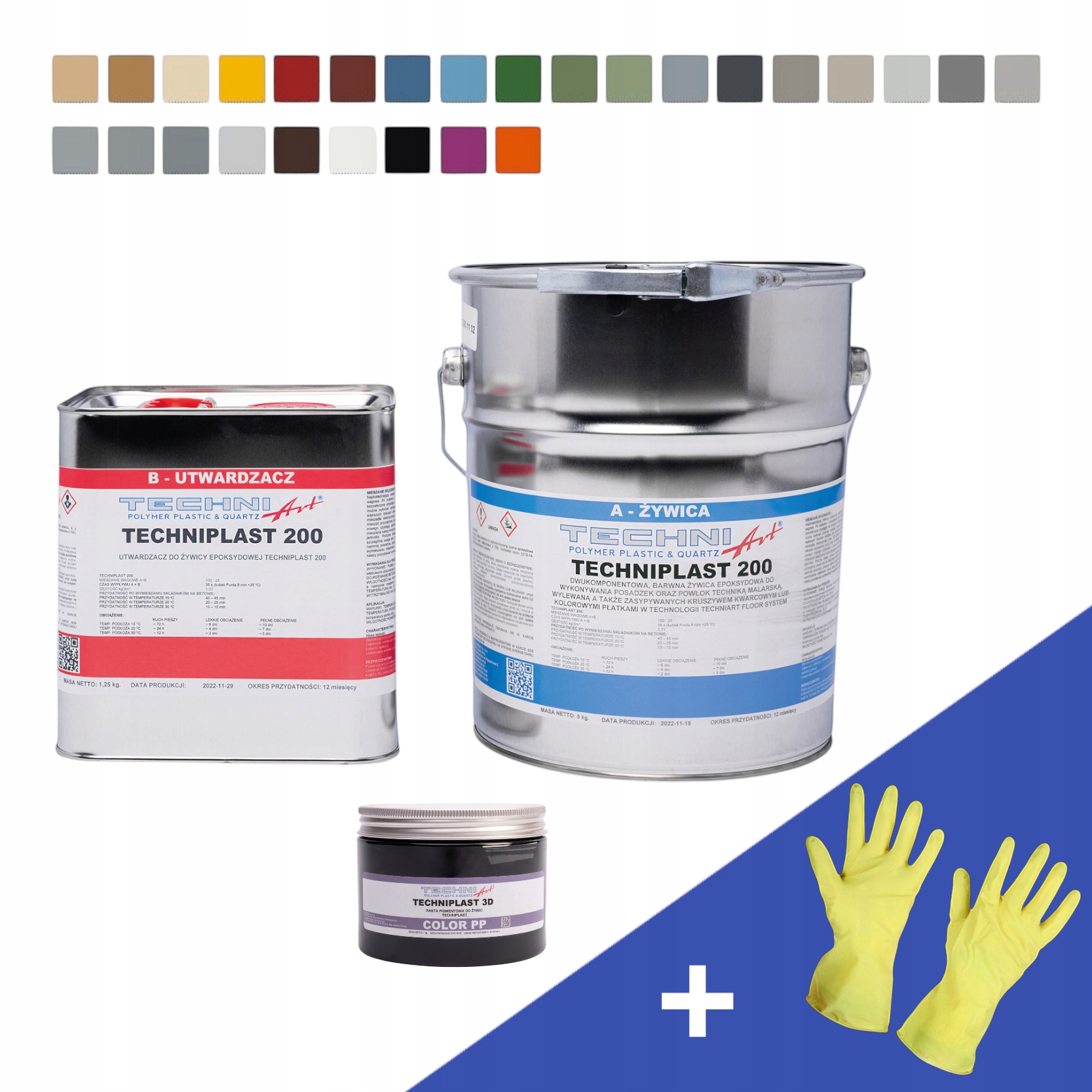 Barvená epoxidová pryskyřice Techniplast 200 dekorativní 6,25 kg