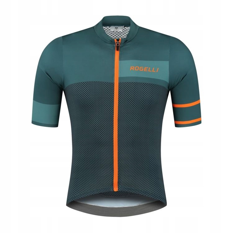 Koszulka rowerowa Rogelli Block Green Rozmiar M