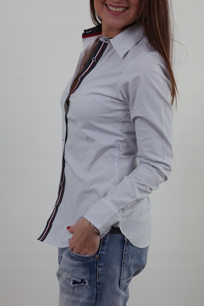 KLASYCZNA TALIOWANA KOSZULA DROBNE KROPECZKI R.38 Rozmiar M