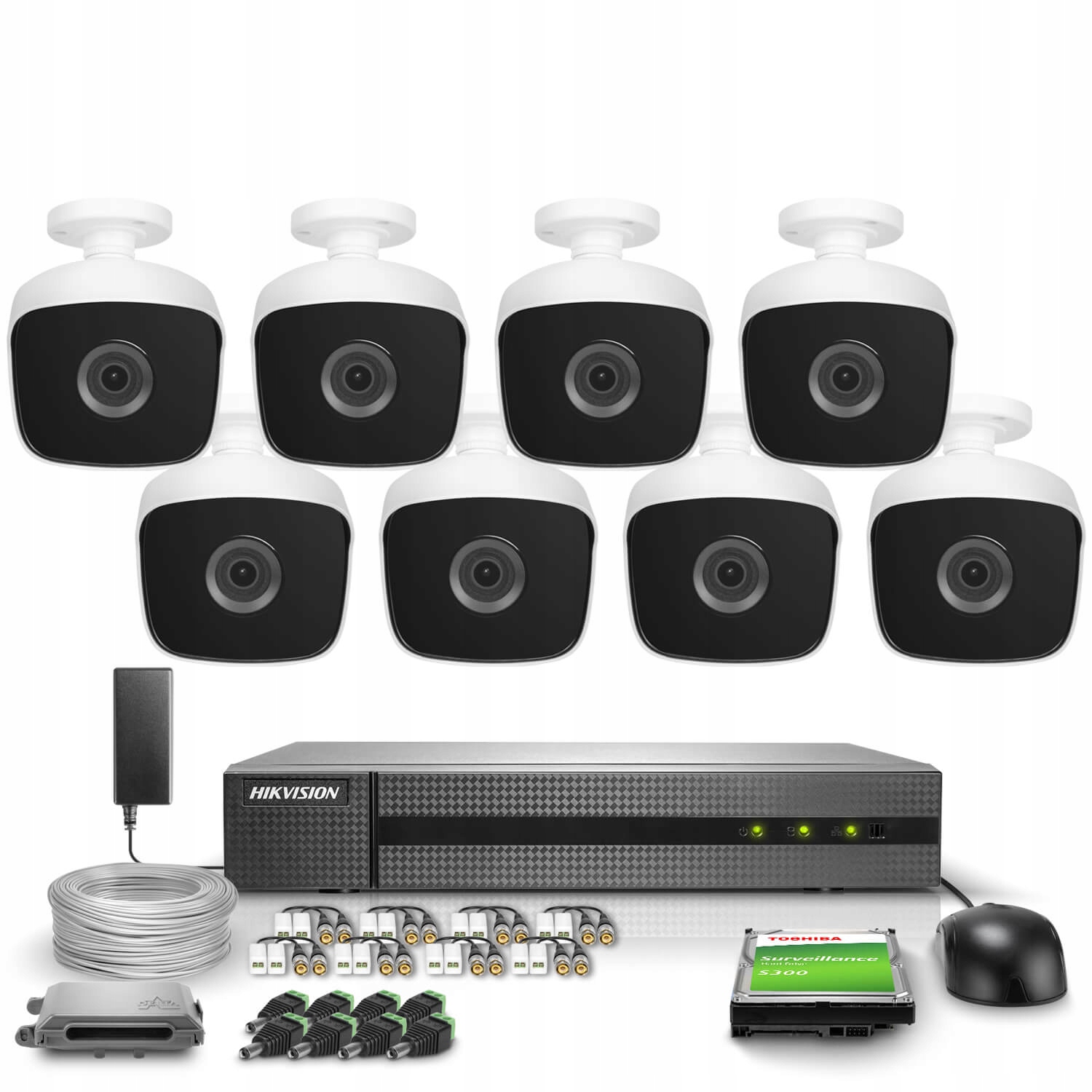 Zestaw do monitoringu Hikvision 8x kamera FullHD