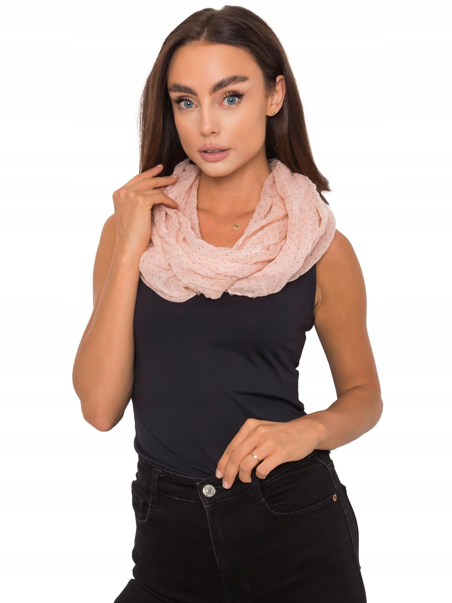 

Chusta Damska Apaszka Szal Bandana W Groszki
