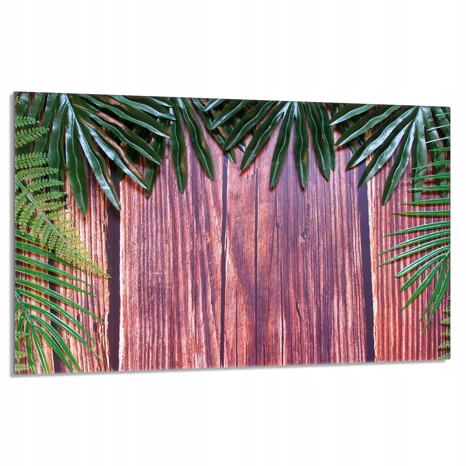 Skleněná ochranná deska na sporák 80x52 Listy do kuchyně