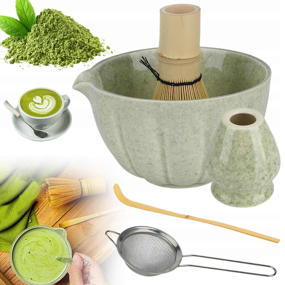 Levně 5 x Sada Na Matchy Miska Cívka Trubka Dosiarka Eko Bambus Skvělý Dárek