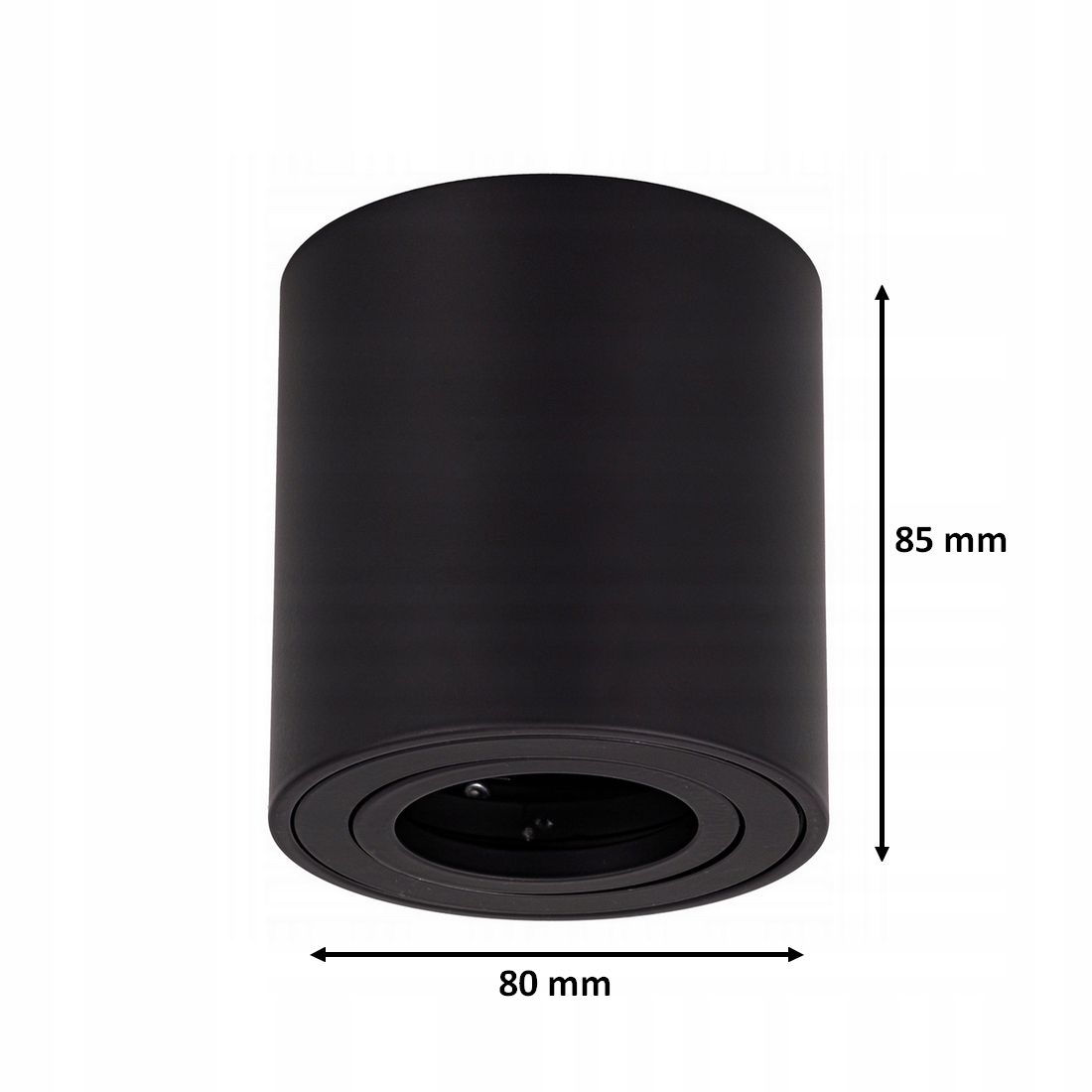 Oprawa natynkowa halogenowa TUBA LED GU10 Ruchoma CZARNA SPOT sufitowa Marka Ledhoff