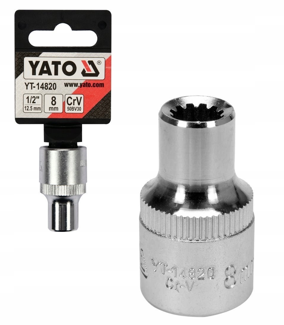 

Nasadka Spline 1/2'' 8mm 38mm Yato YT-14820