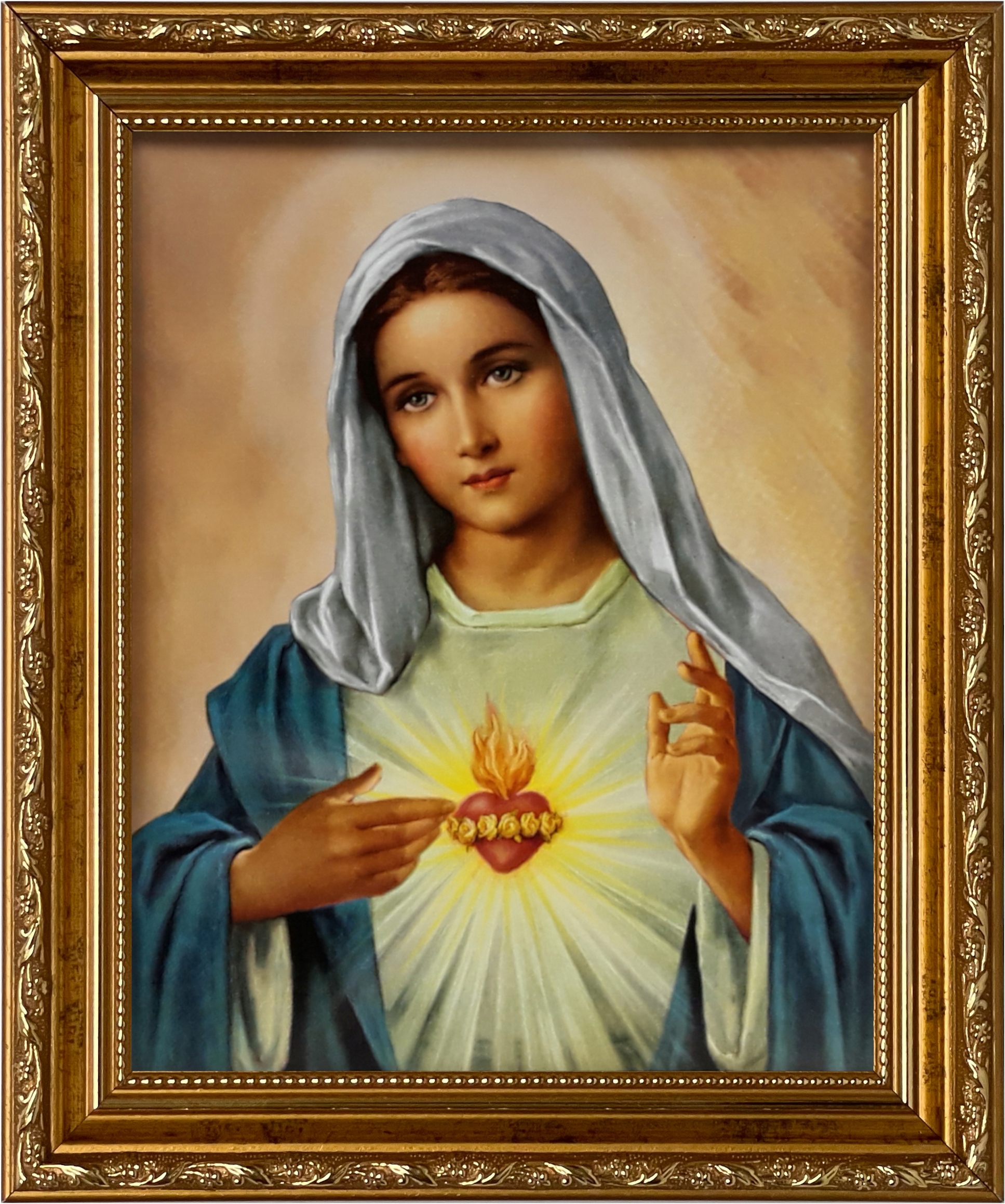 

Obraz 31x26 Maryja Serce Maryi Złota Rama