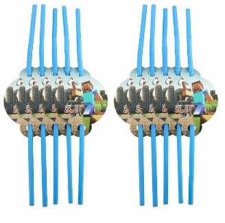 

Słomki Jednorazowe Minecraft Medalion 10 Szt