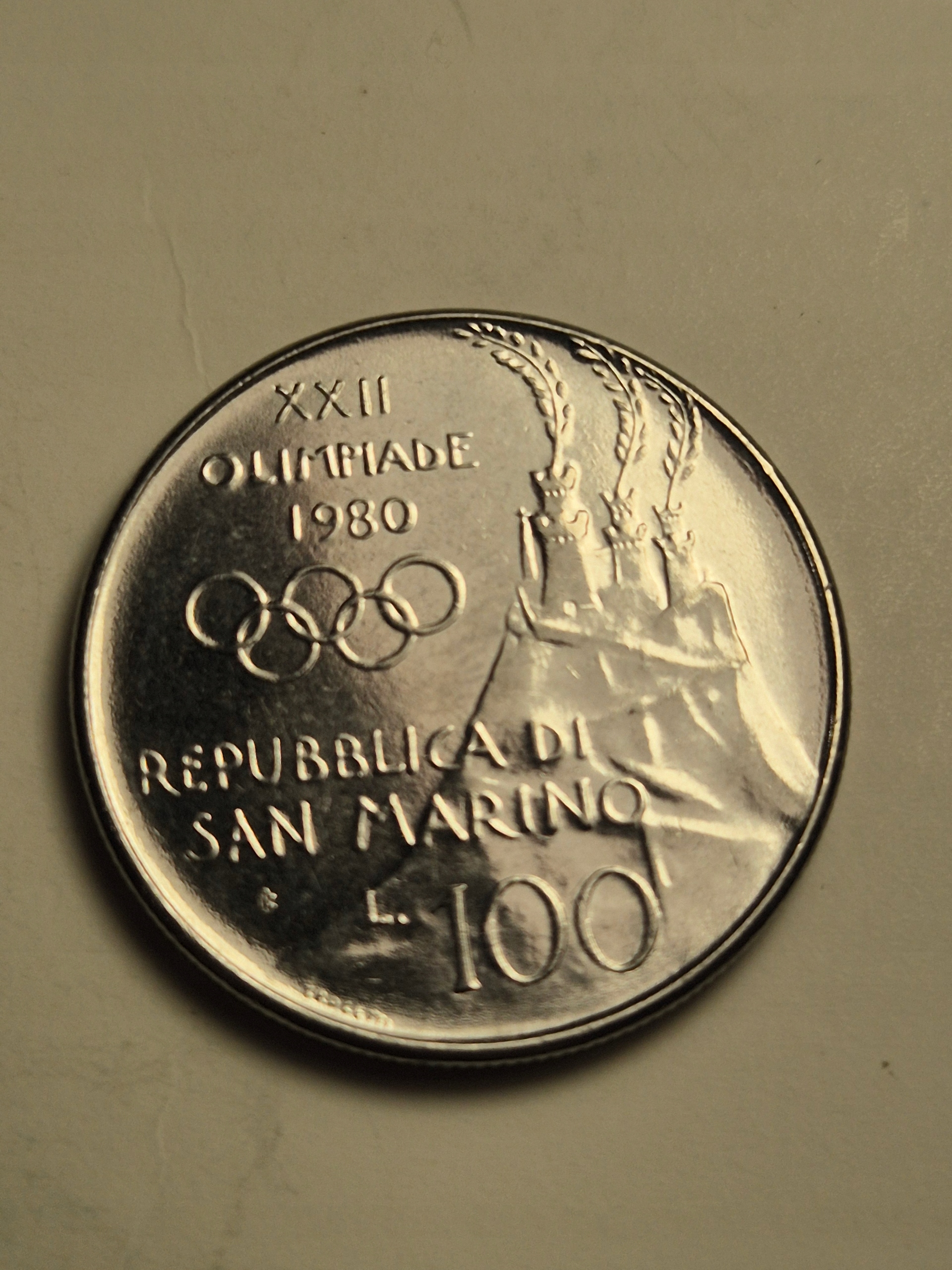 100 lirów 1980 San Marino