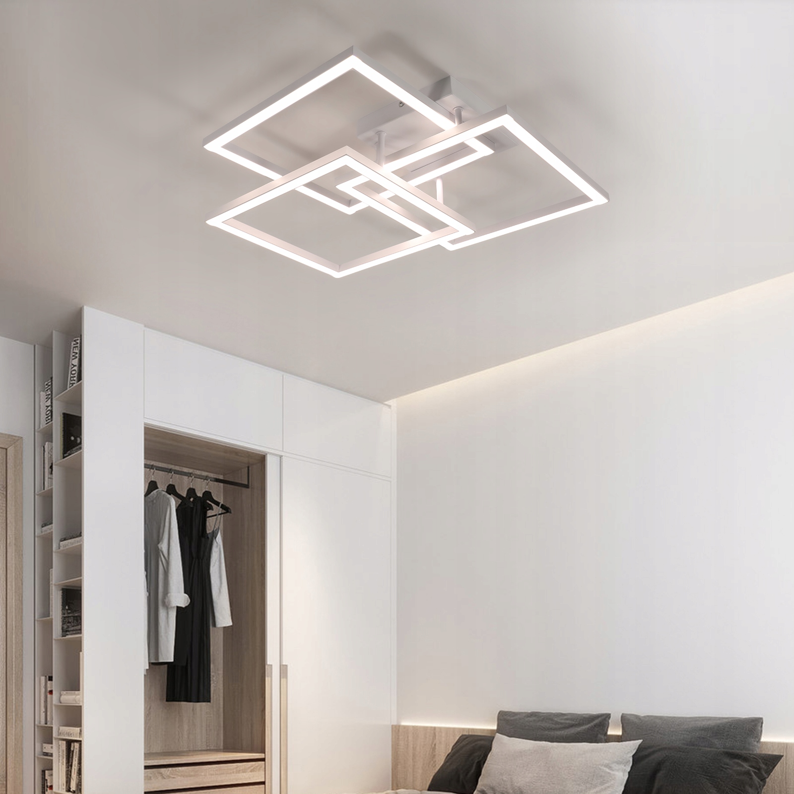 ŚCIEMNIALNA LAMPA SUFITOWA PLAFON LED LAMPA WISZACA BIAŁA ZYRANDOL PILOT Rodzaj gwintu zintegrowane źródło LED