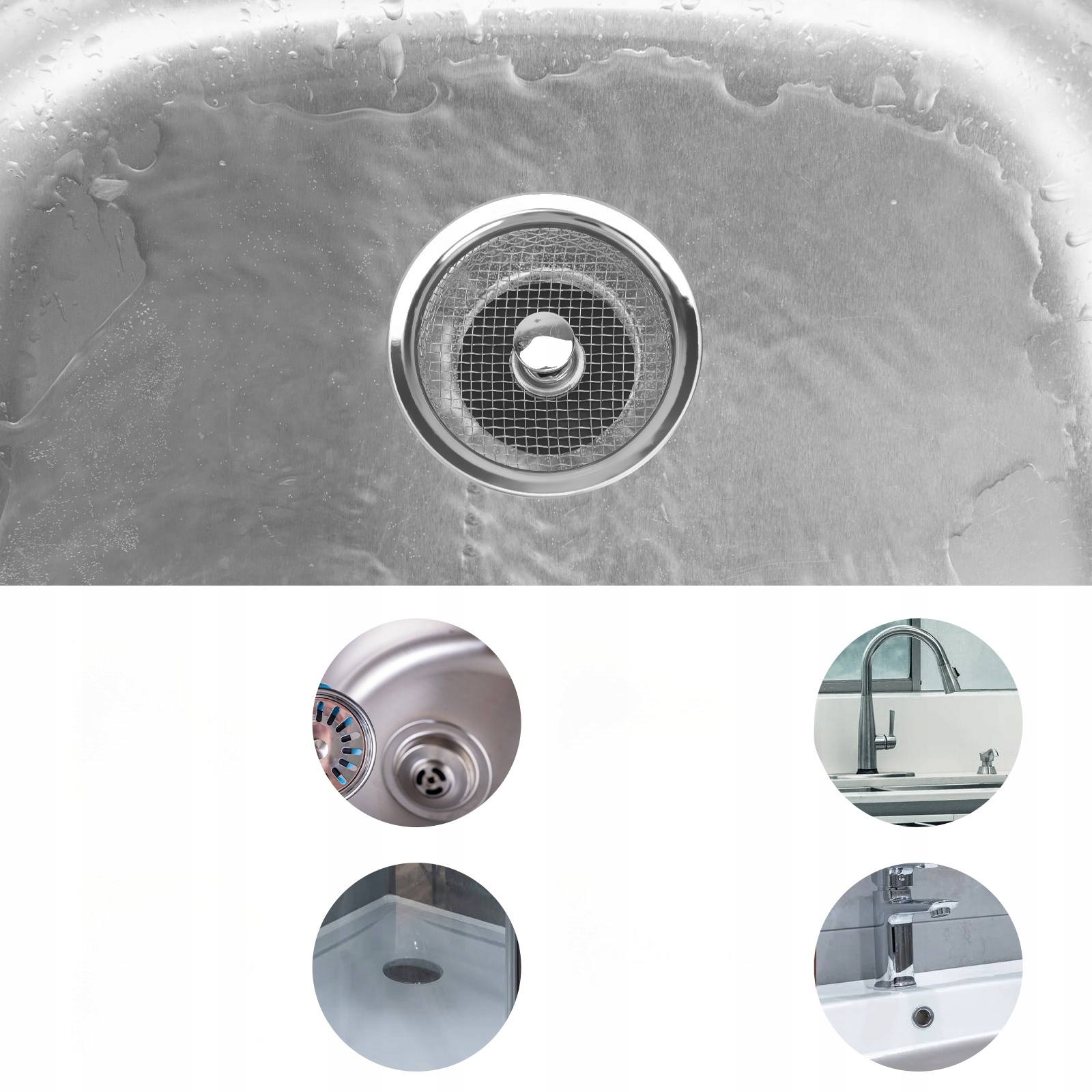 POKRYWA STALI NIERDZEWNEJ DO ODPŁYWU PODŁOGOWEGO W KUCHNI SITKO Marka bez marki