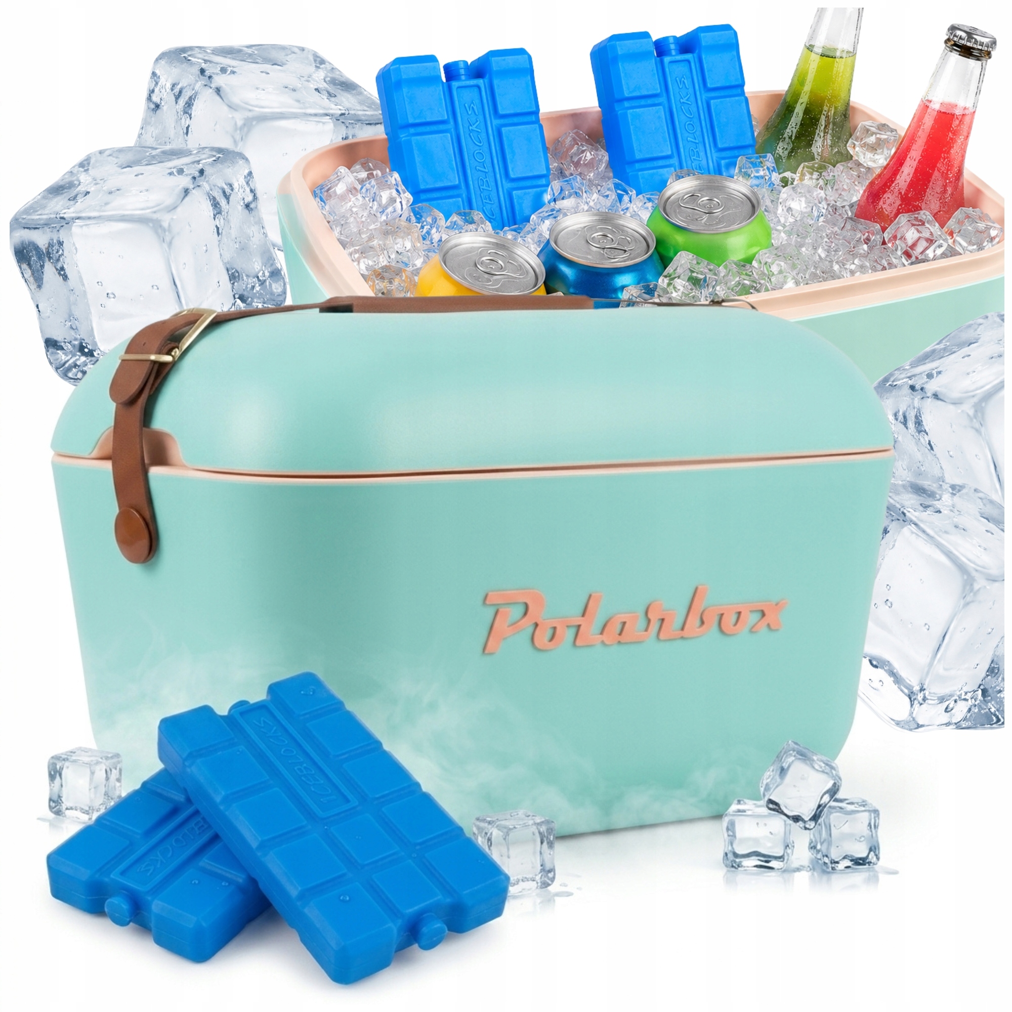 Lednička Termotaška Retro Polarbox Set 2x Vložka Na Pláž Piknik 20L