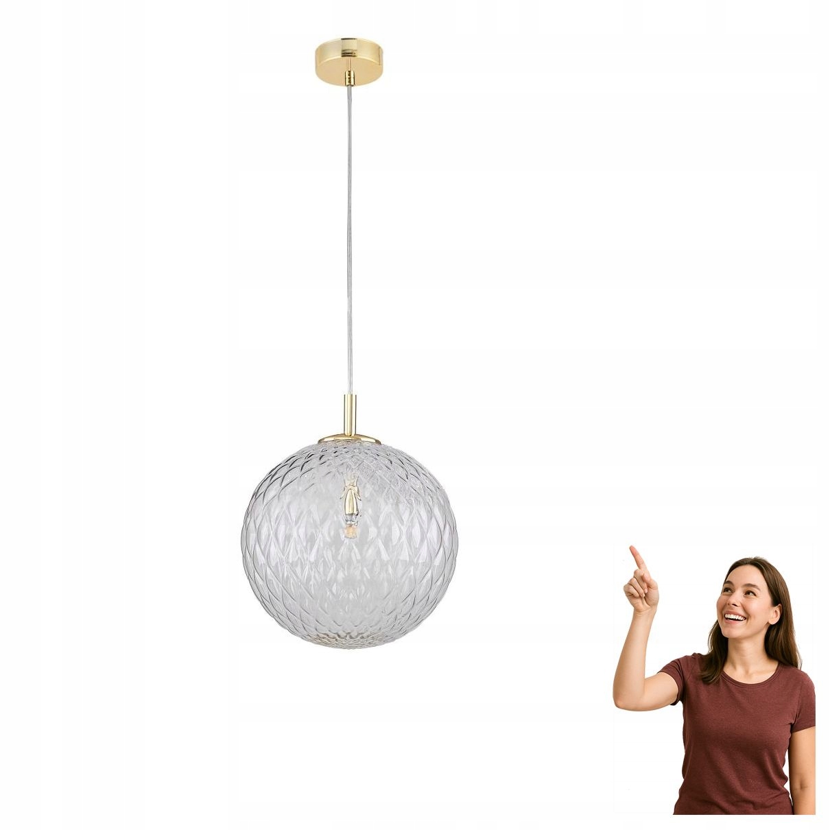 Závěsná lampa Cadix Gold 300 4610 Tk Lighting