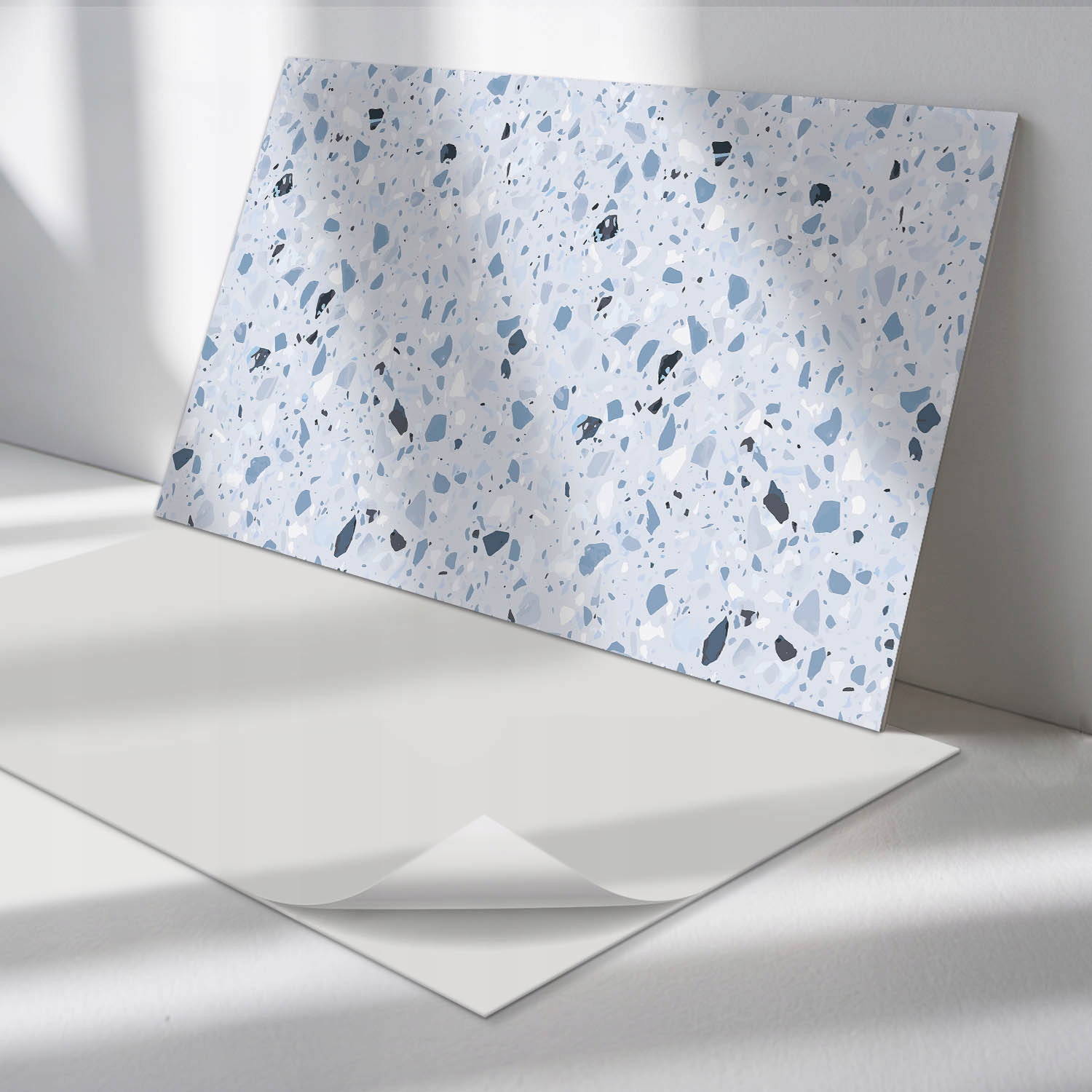 Sada vinylových panelov s potlačou Vzor s kúskami kameňov 6 x 60 x 30 cm
