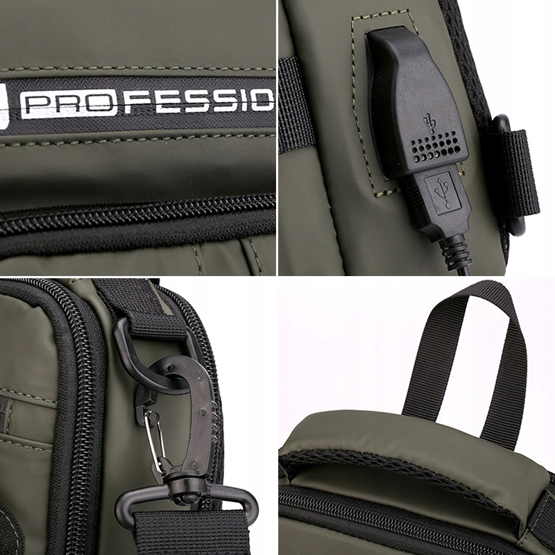 SASZETKA TORBA MĘSKA NERKA PLECAK WODOODPORNY USB Marka inna