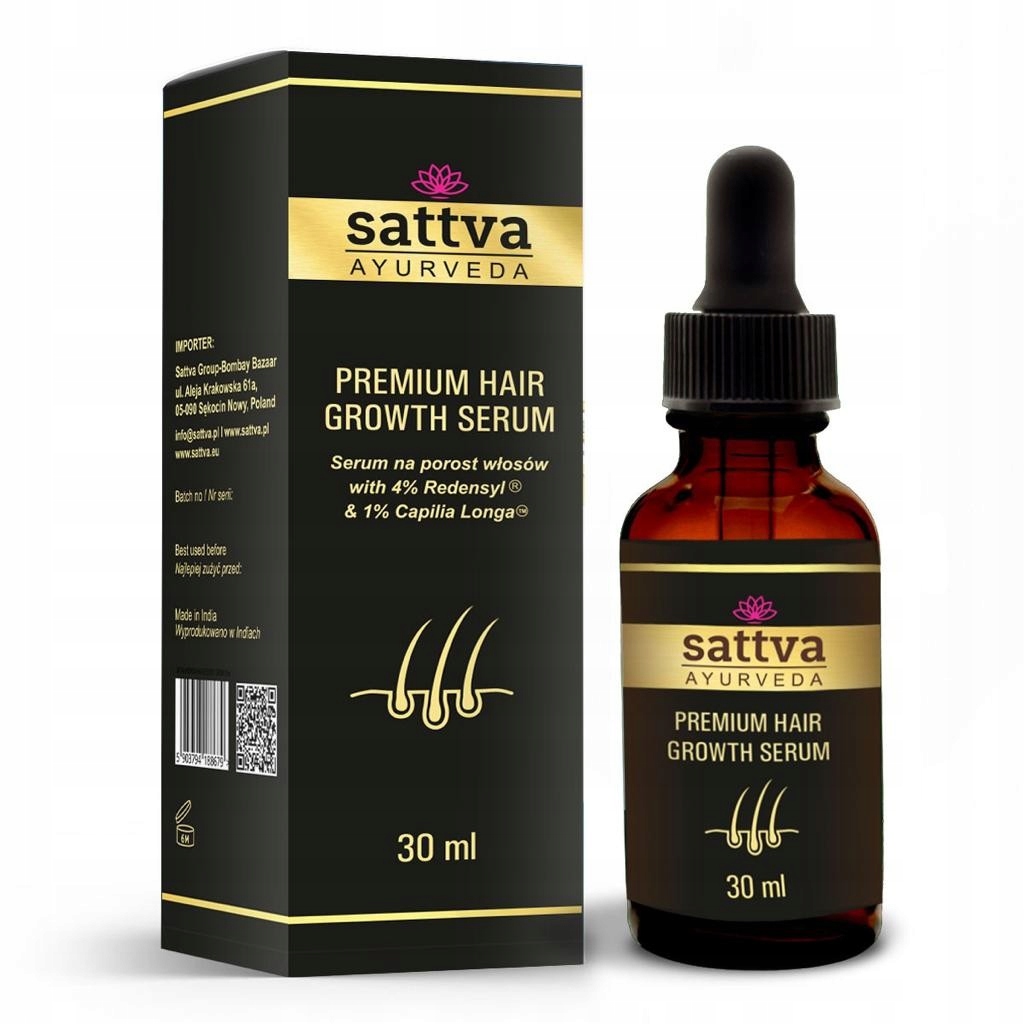 Sérum na vlasy Sattva Ayurveda Premium Hair Growth pro růst vlasů