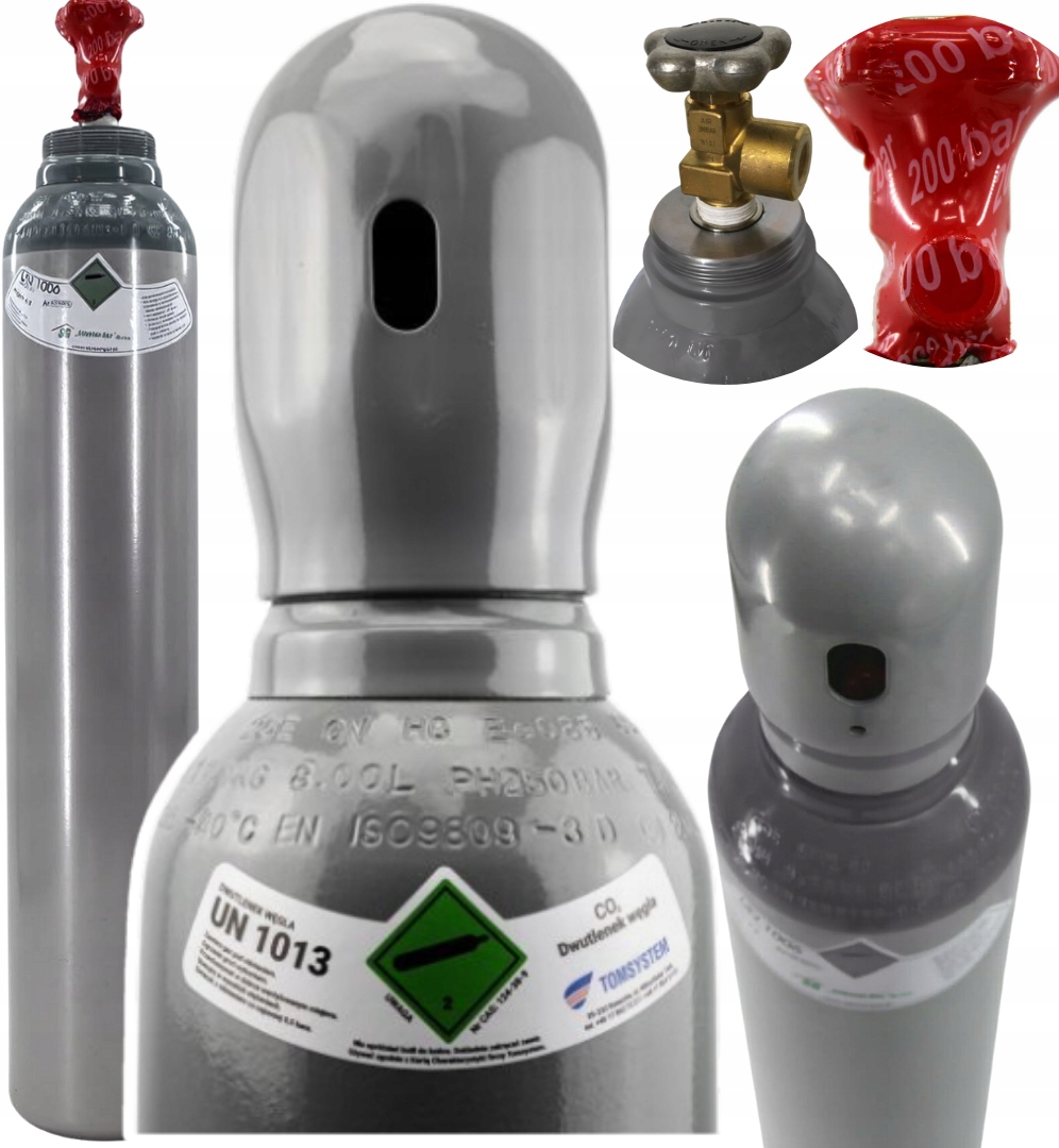 BUTLA 8L CO2 LEGALIZACJA SODASTREAM SPAWANIE AKWARIUM GAZ PEŁNA (ZTX