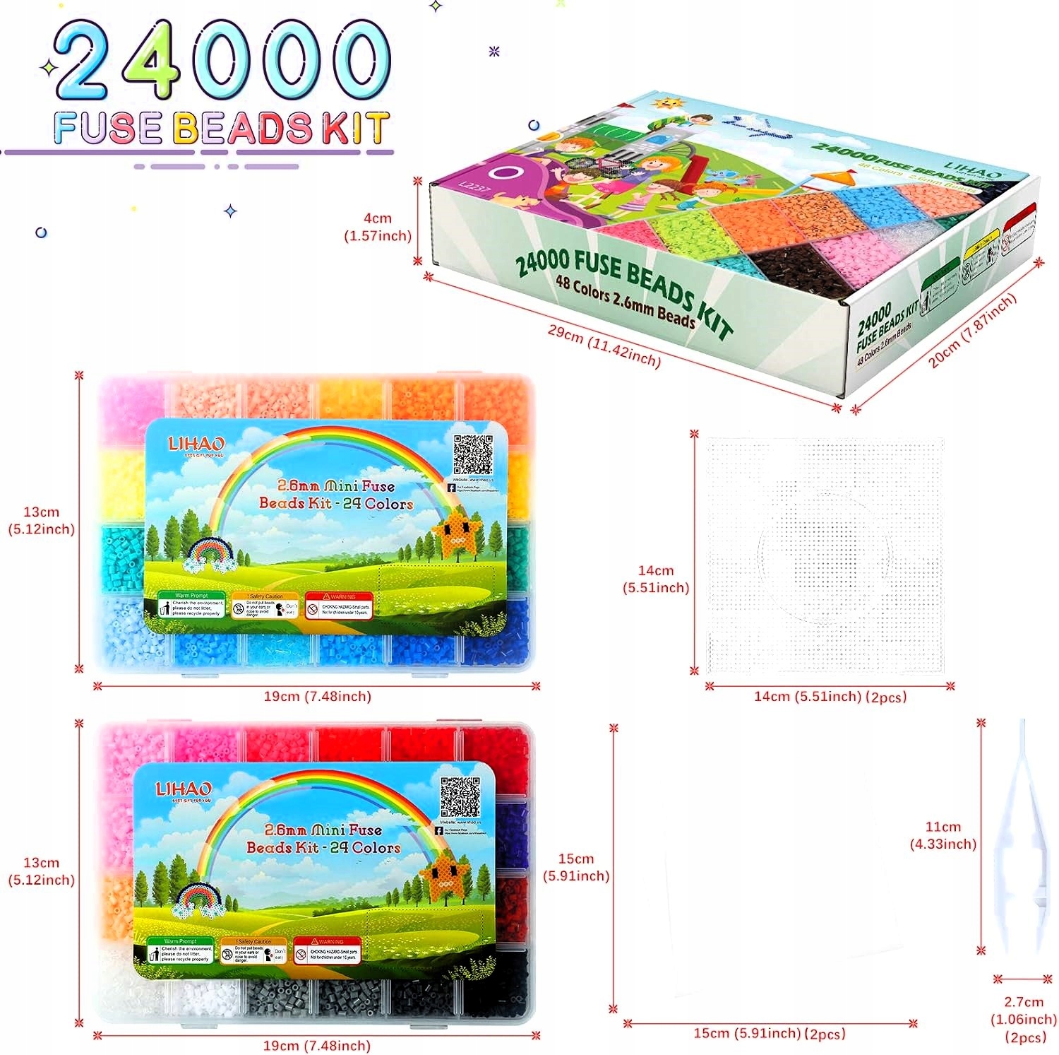 KORALIKI DO PRASOWANIA MEGA DUŻY ZESTAW 24000 SZTUK KORALIKÓW AKCESORIA ! EAN (GTIN) 5904816050769