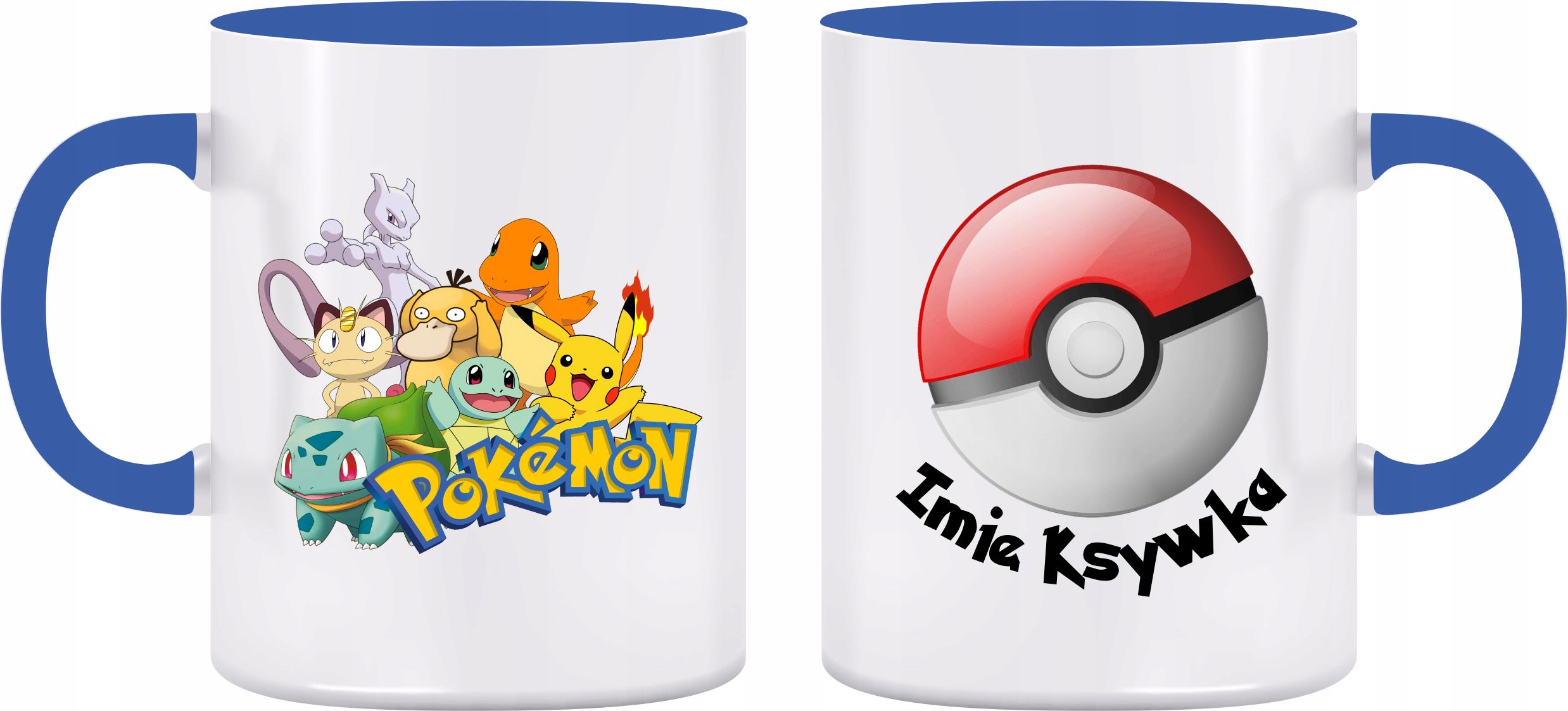 

Kubek Pokemon Pikachu Meowth Imię Nadruk