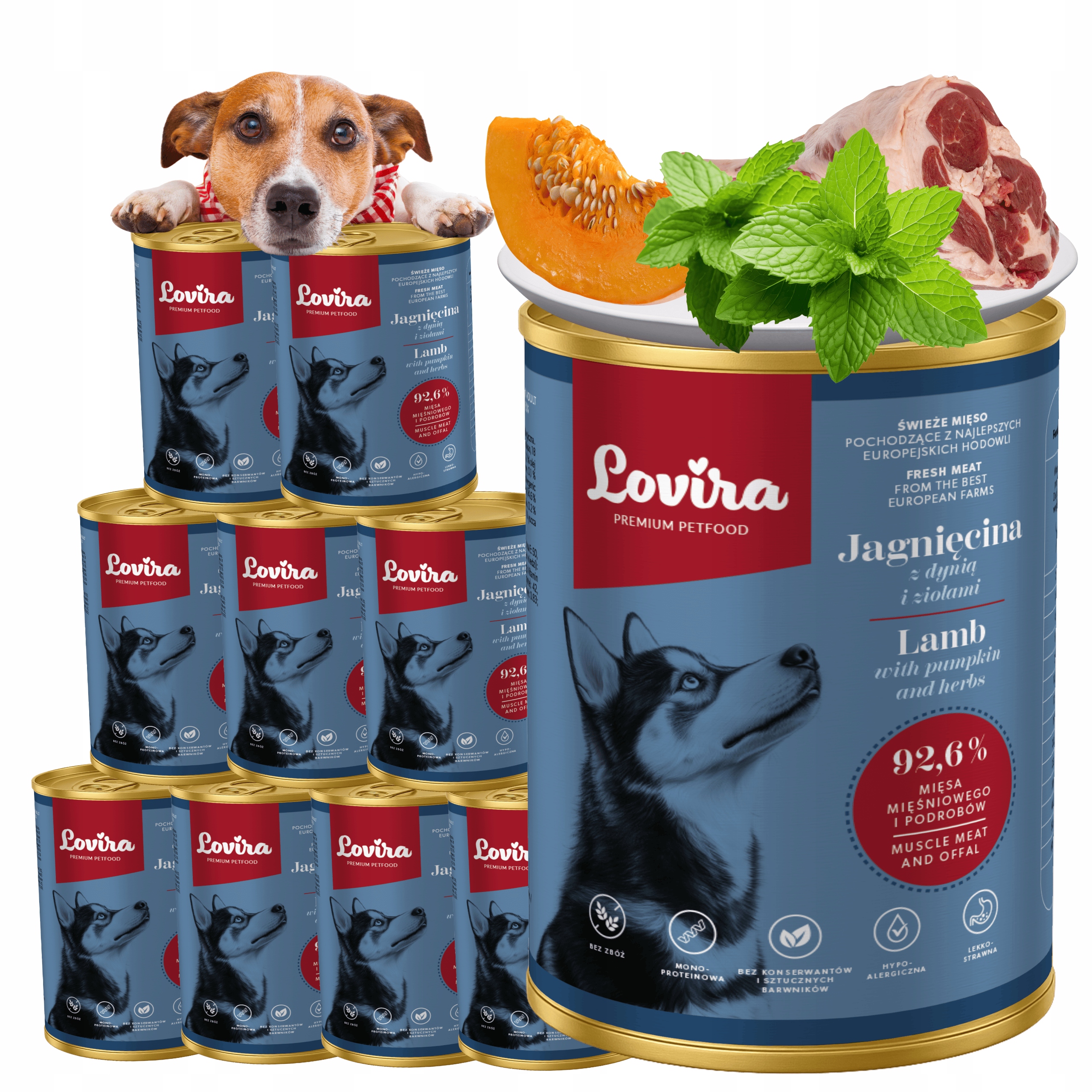 Levně Krmivo pro psy 4 kg Jehněčí 96,2 hypoalergenní, Bez Obilovin