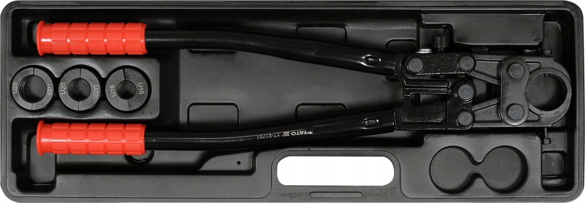 ZACISKARKA DO RUR PEX-AL.-PEX U16-25 YT-21751 Cechy dodatkowe antypoślizgowe rączki wymienne szczęki