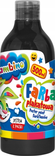 

Farby plakatowe w butelce 500ml Bambino czarna