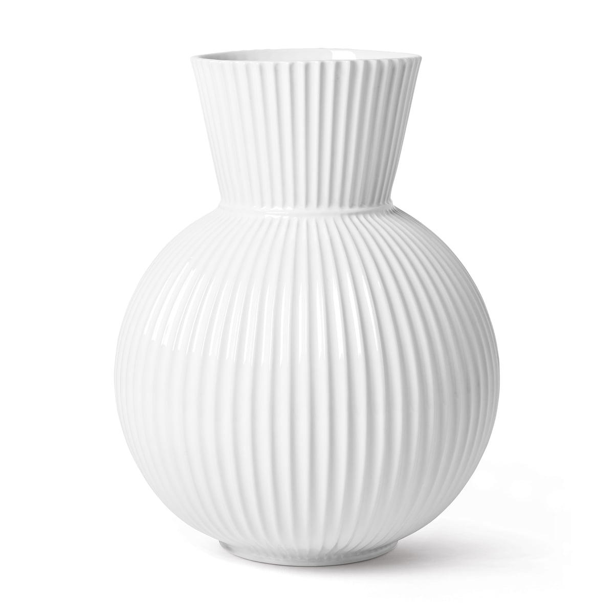 Lyngby Porcelain Tura Váza pre kvety 34 cm Biela