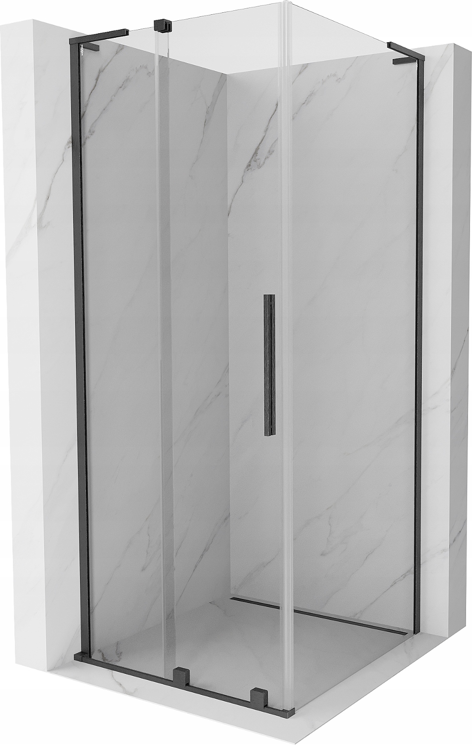 Mexen Velar L sprchová kabina 90x90 cm, transparentní, gun gray