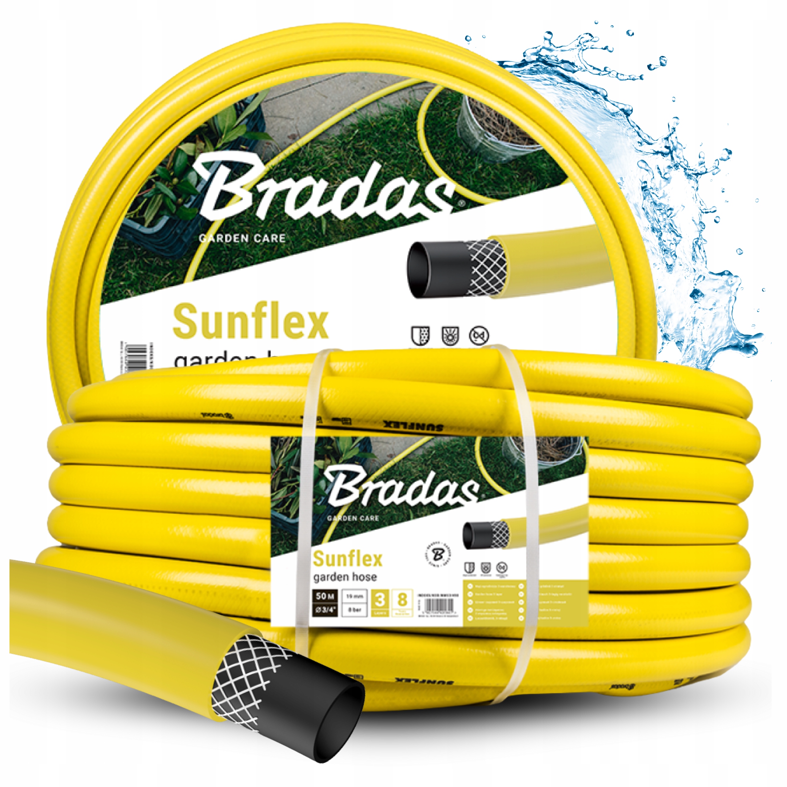 Wąż Ogrodowy Ultra Mocny 3-WARSTWOWY 3/4 Cala 50M Nawodnienie Bradas