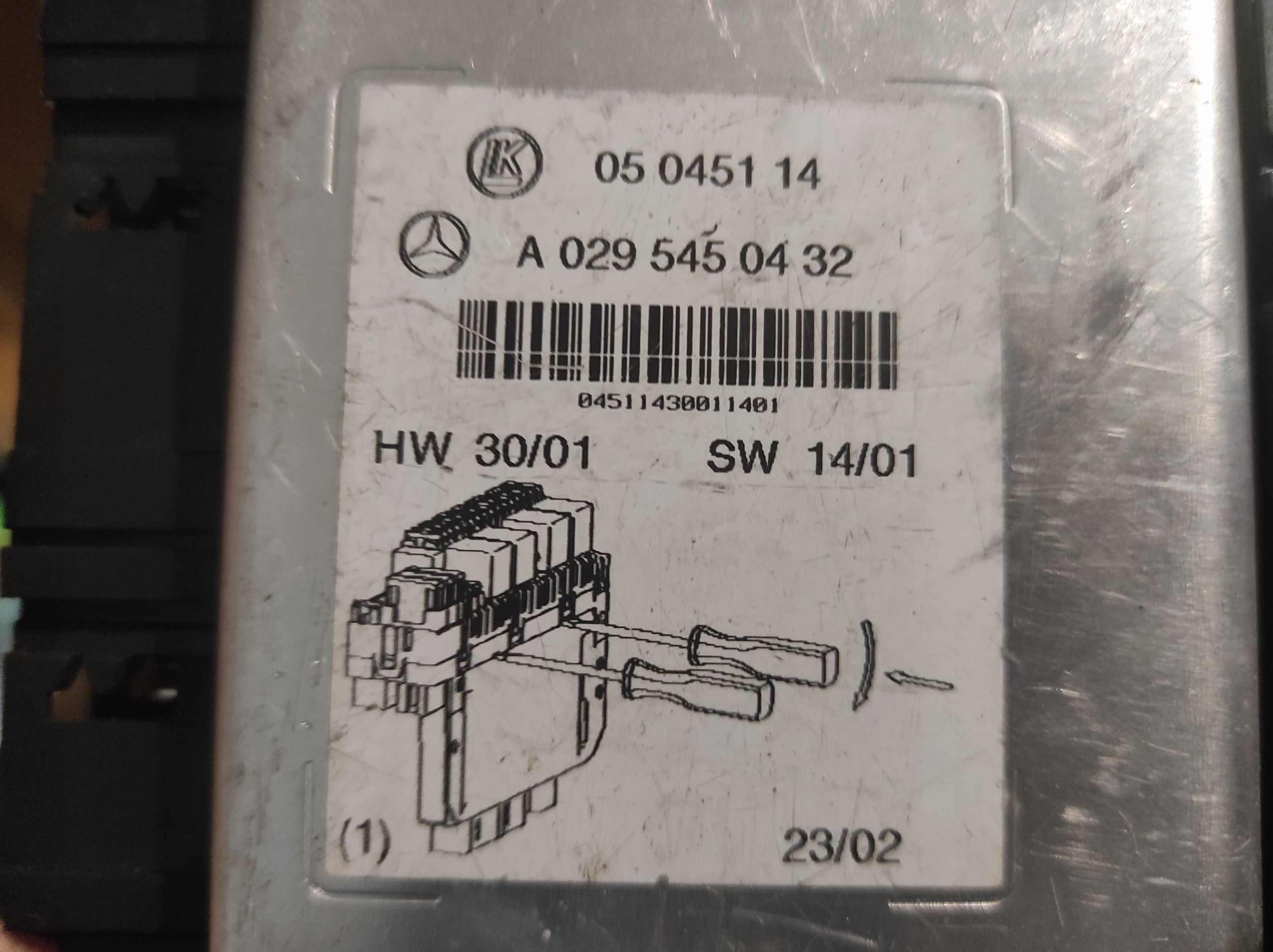 MERCEDES S 220 module control unit NR A 029 545 04 32
