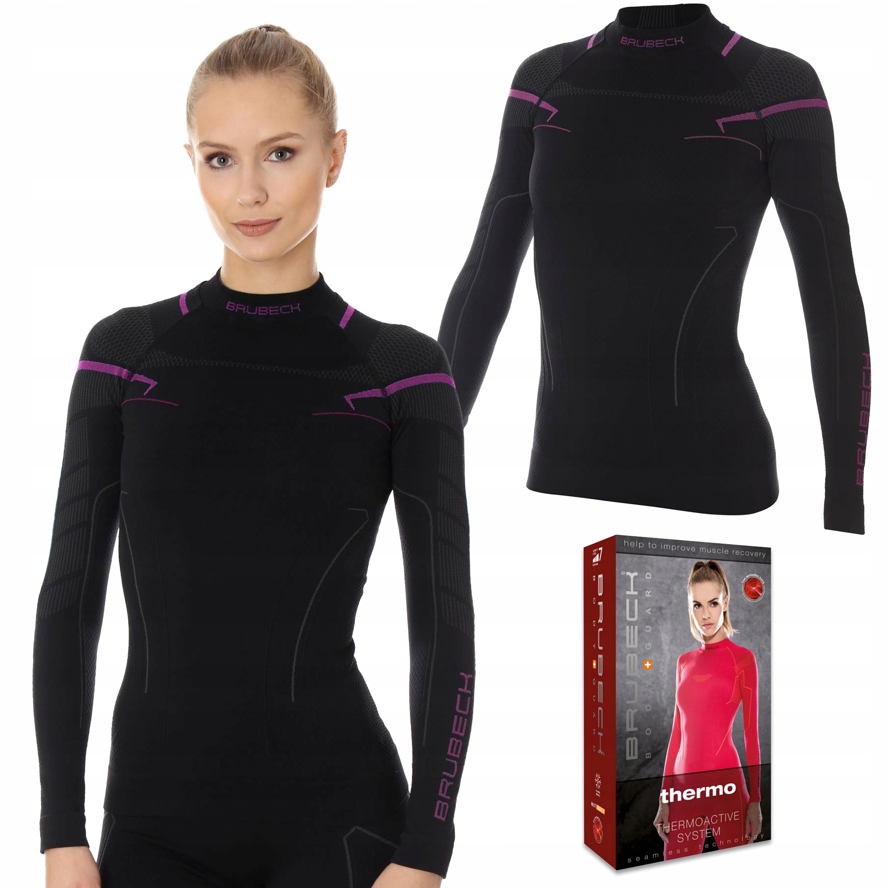 Dámská zimní lyžařská Mikina Brubeck Thermo Thermoactive s dlouhým rukávem XL