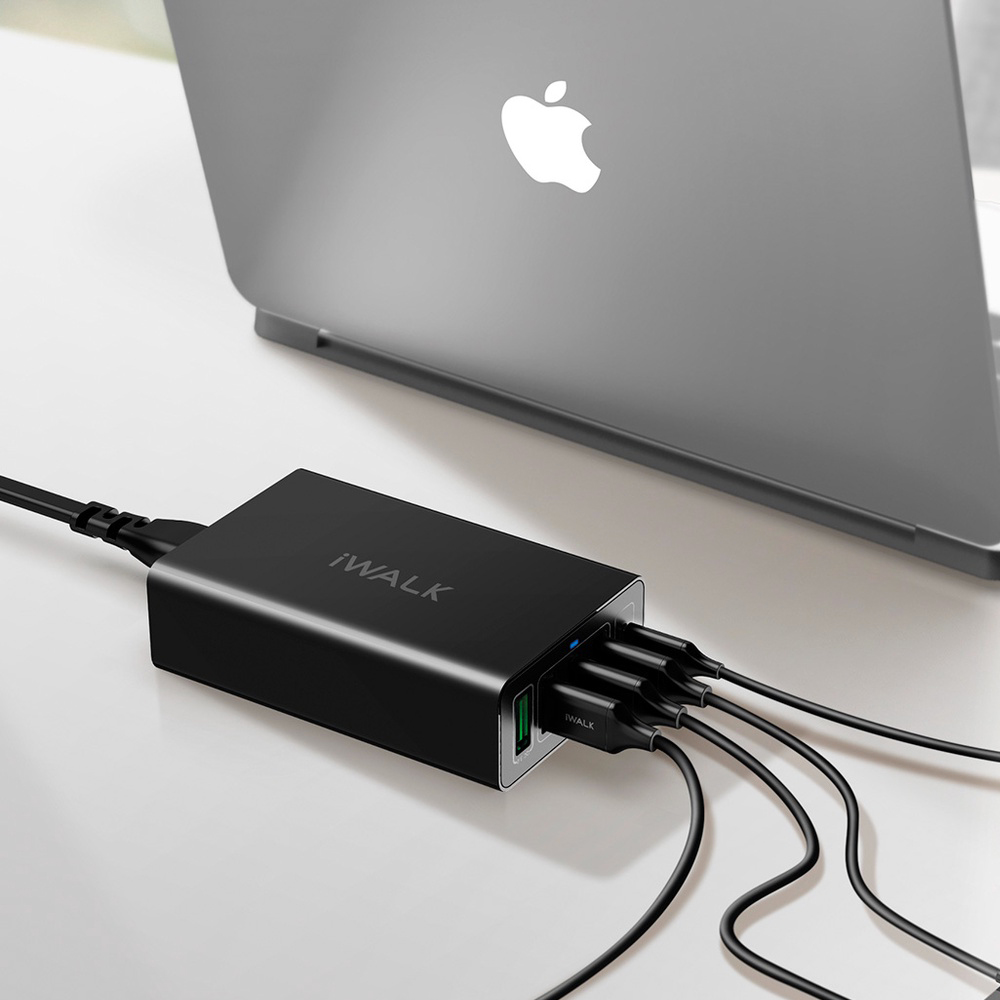 Ładowarka wieloportowa iWALK Leopard P5 PD QC 60W Kolor czarny