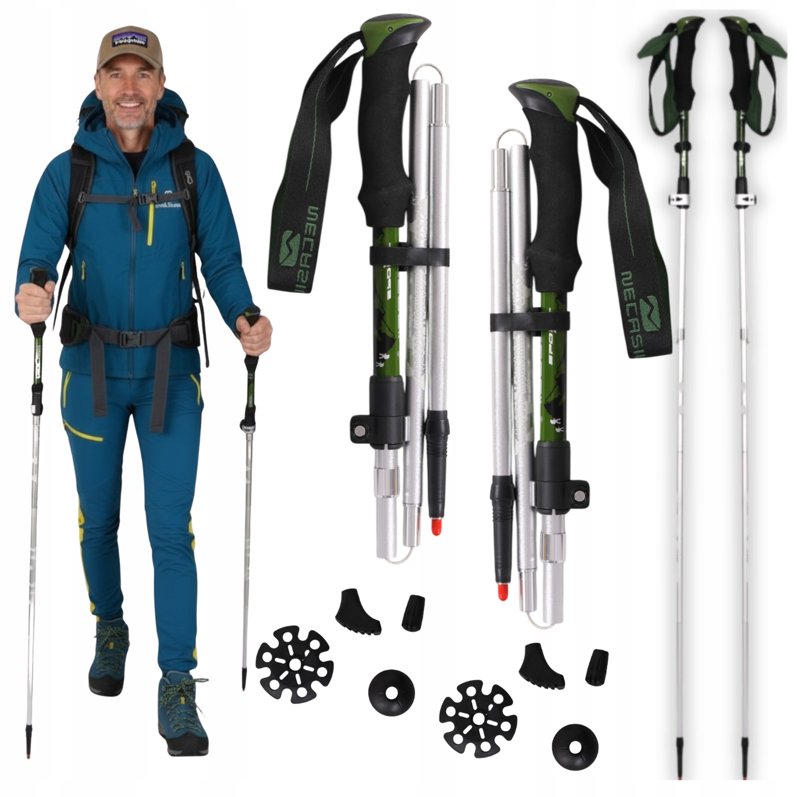 Trekové Hole Pro Nordic Walking Skládací Hole Lehké Chůze Po Horách