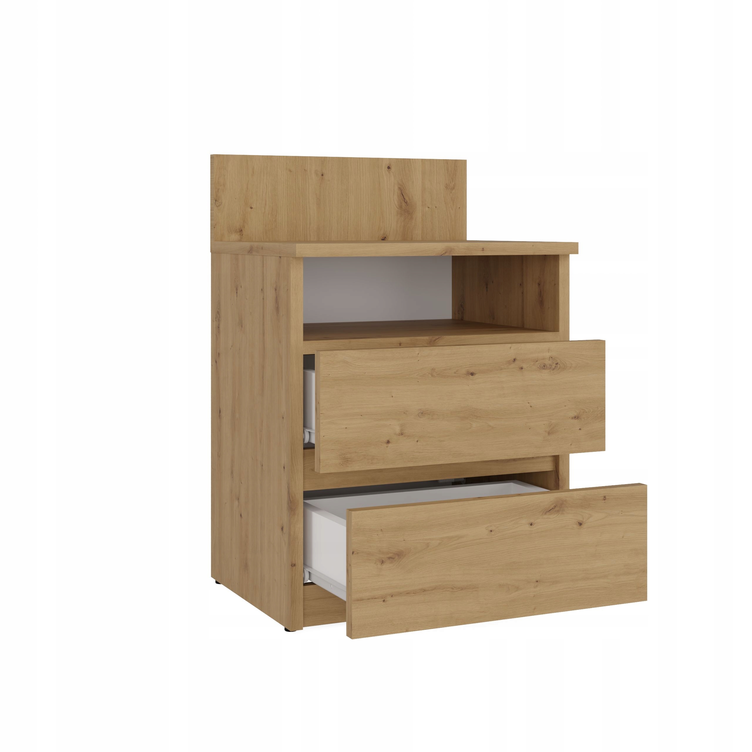 SZAFKA NOCNA M1 MALWA DĄB ARTISAN KOMODA 2 SZUFLADY STOLIK NOCNY Waga produktu z opakowaniem jednostkowym 11 kg