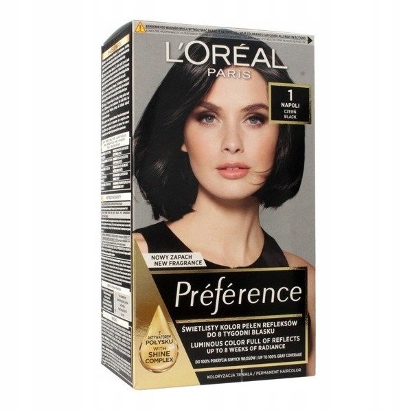 

L'oreal Paris farba do włosów 1 Napoli Czerń