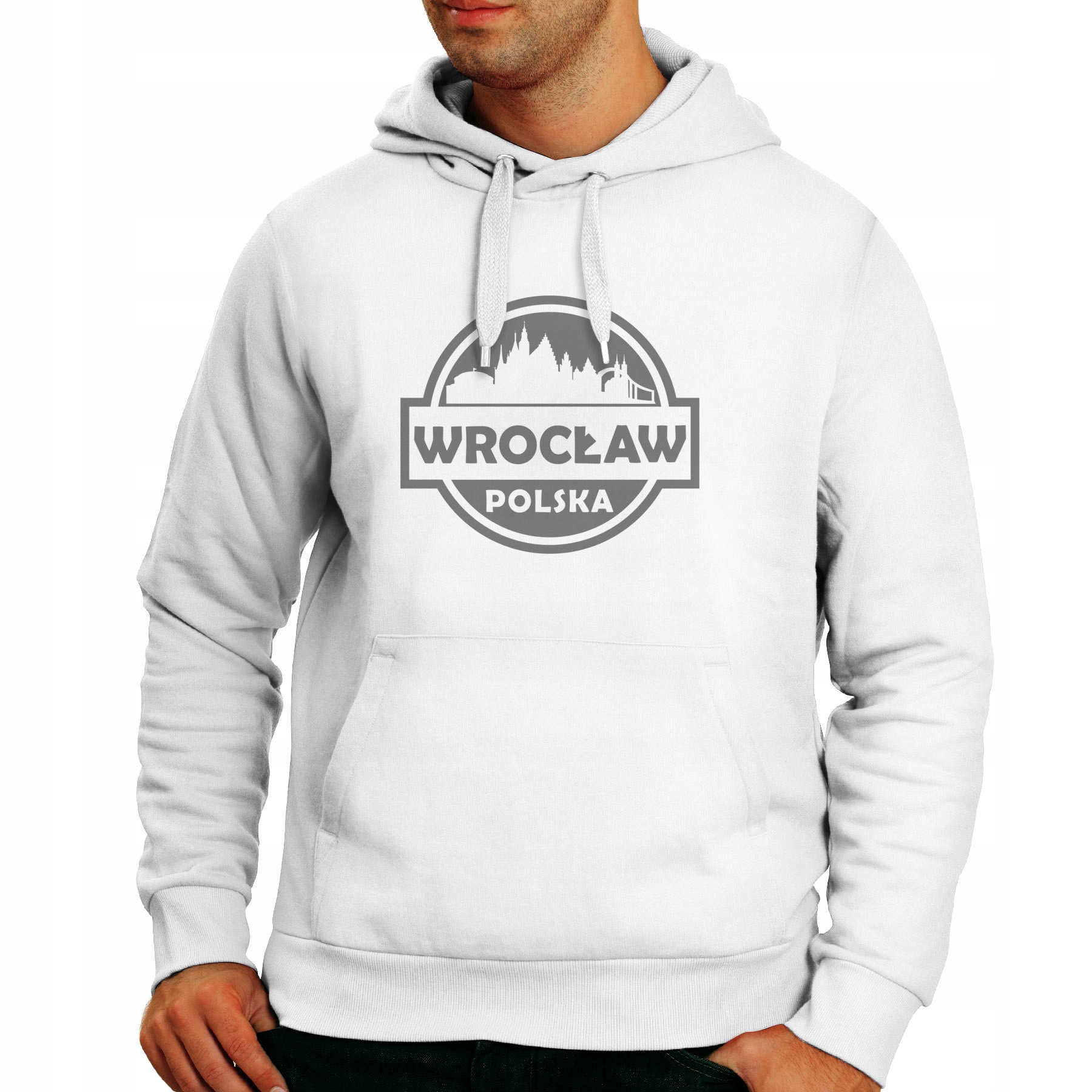 

Bluza z kapturem Wrocław City Koło (M)::XXL,:biały