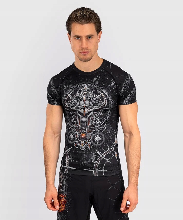Rashguard Pánský Krátký Rukáv Venum Gladiator 5.0 Černá/Stříbrná vel. L