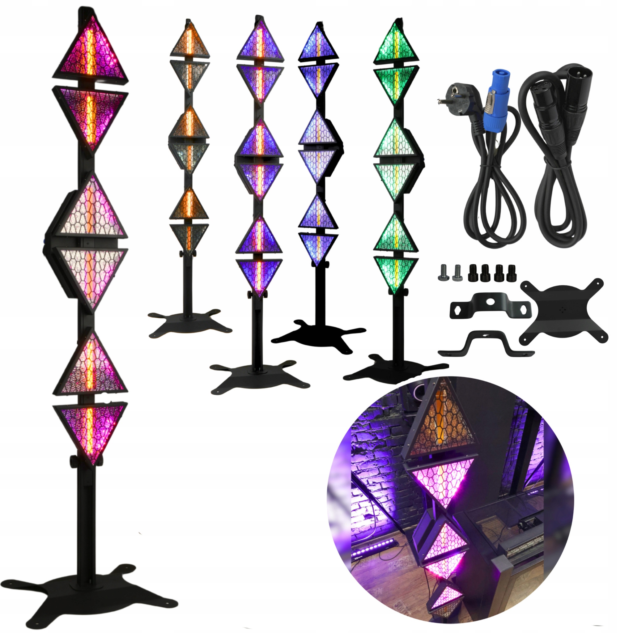 Reflektor Sceniczny Oświetlenie Dyskotekowe Rgb Led Retro 6x60W Ww DMX