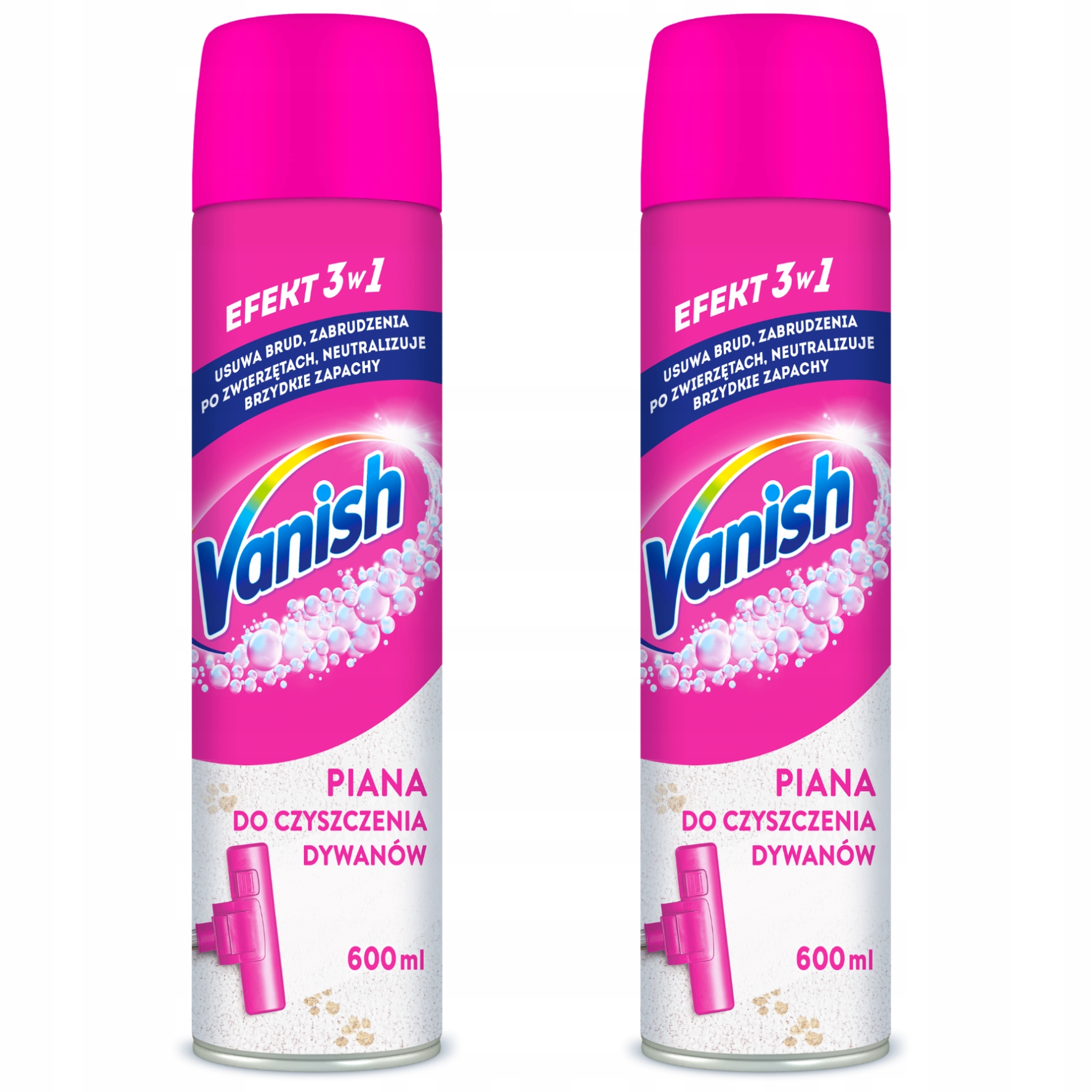 Levně Vanish Sada Pěna na praní čištění koberců a čalounění 2x 600ml