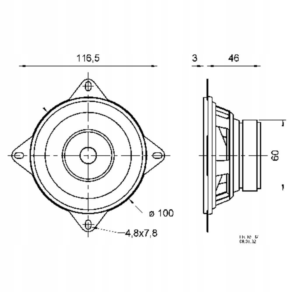 Głośnik szerokopasmowy Visaton FR 10 HM 100 mm Model FR 10 HM