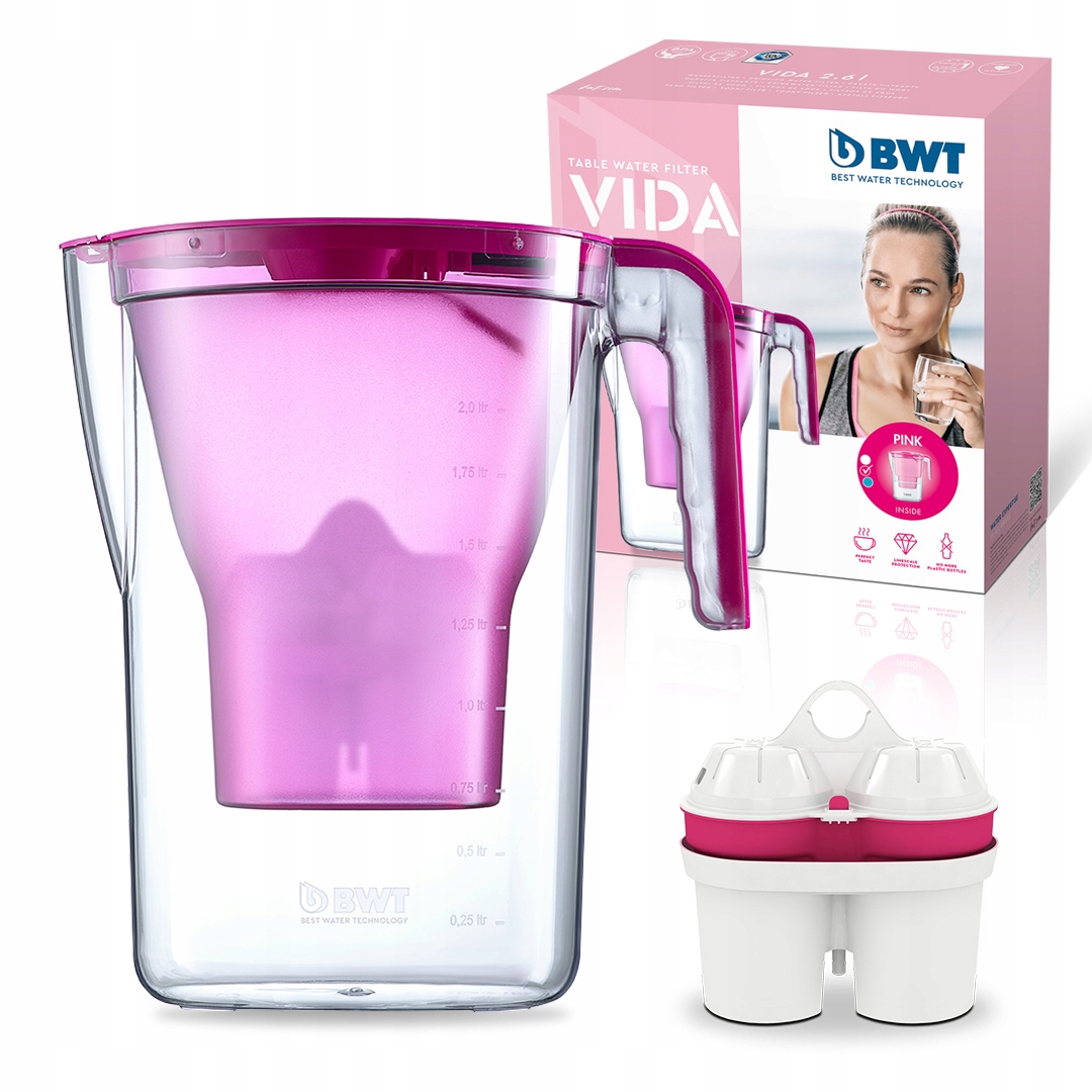 Dzbanek Filtrujący Wodę Wkład Mg2+ z Magnezem Bwt Vida Manualny 2,6L