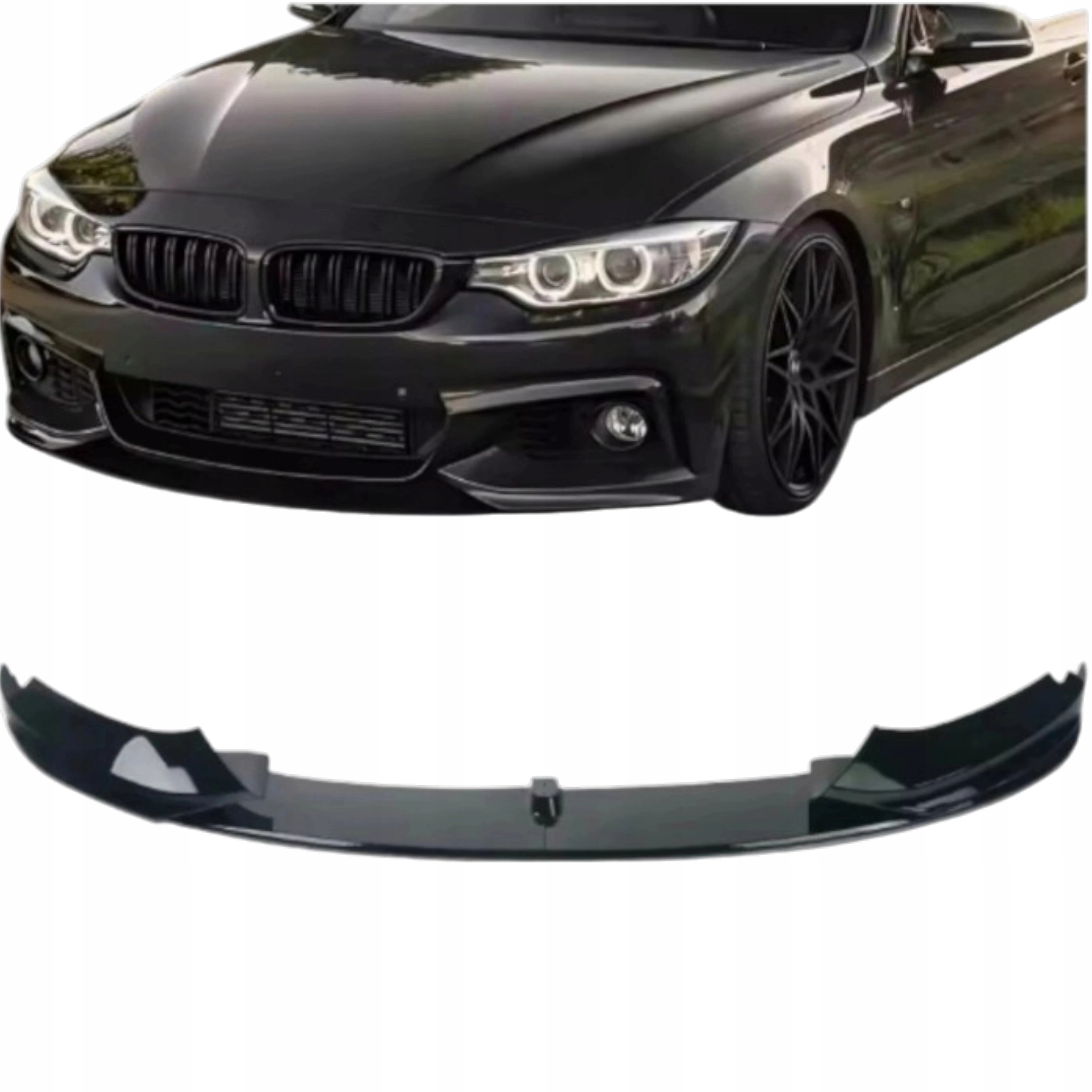 Nástavec nárazníku Splitter Bmw F32 F36 F33 Černý Lesk Přední M Balíček